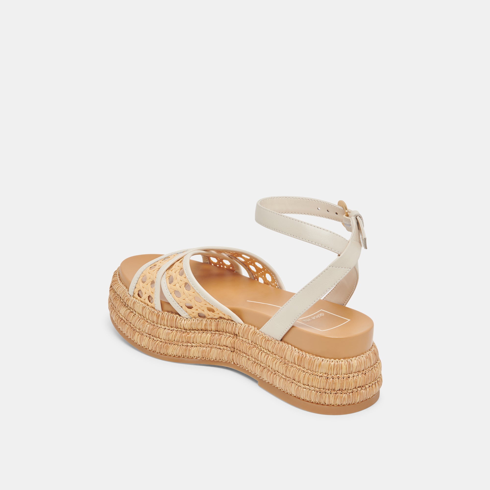 WRILEY SANDALS CREME WOVEN RAFFIA - Image 5