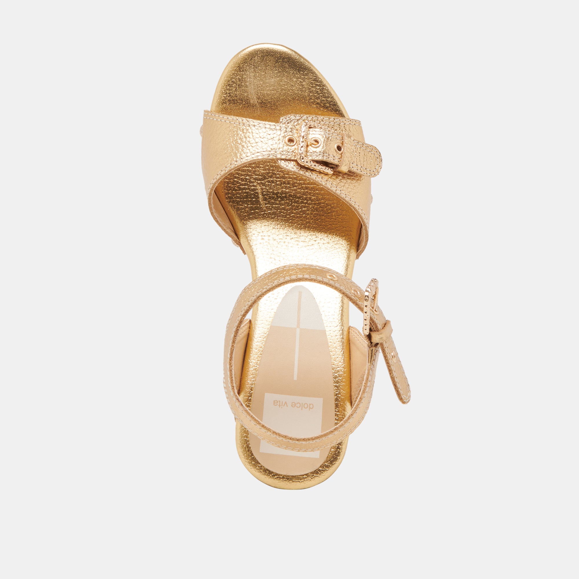 YANDY HEELS GOLD LEATHER - Image 8