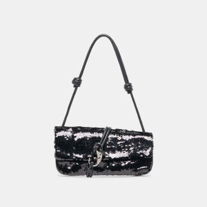 ALICE SHOULDER BAG BLACK SEQUIN