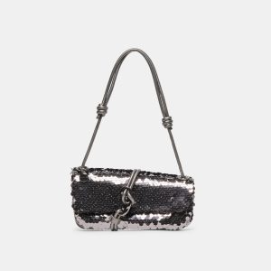 ALICE SHOULDER BAG GUNMETAL SEQUIN