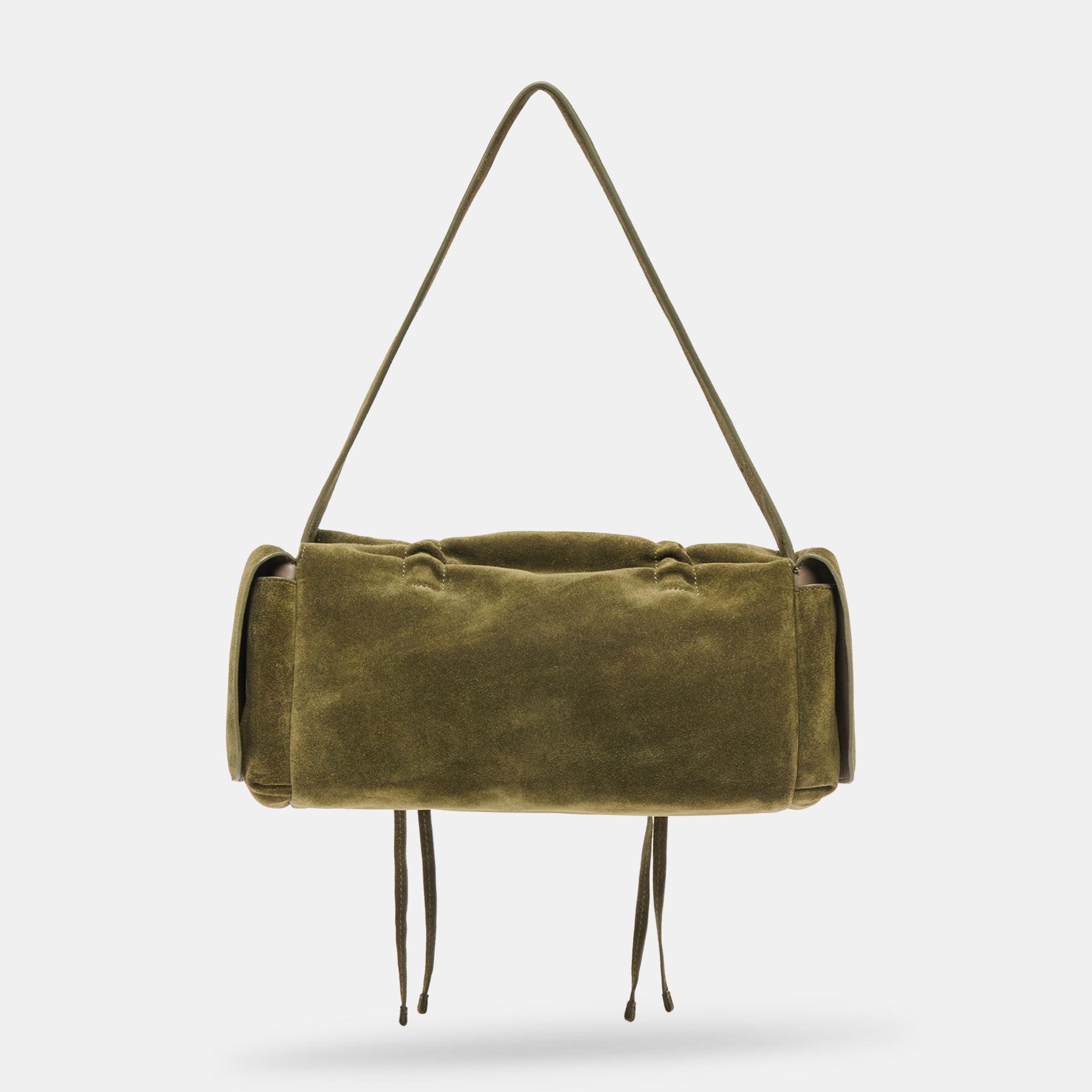 HUDSON SHOULDER BAG OLIVE SUEDE - Image 4