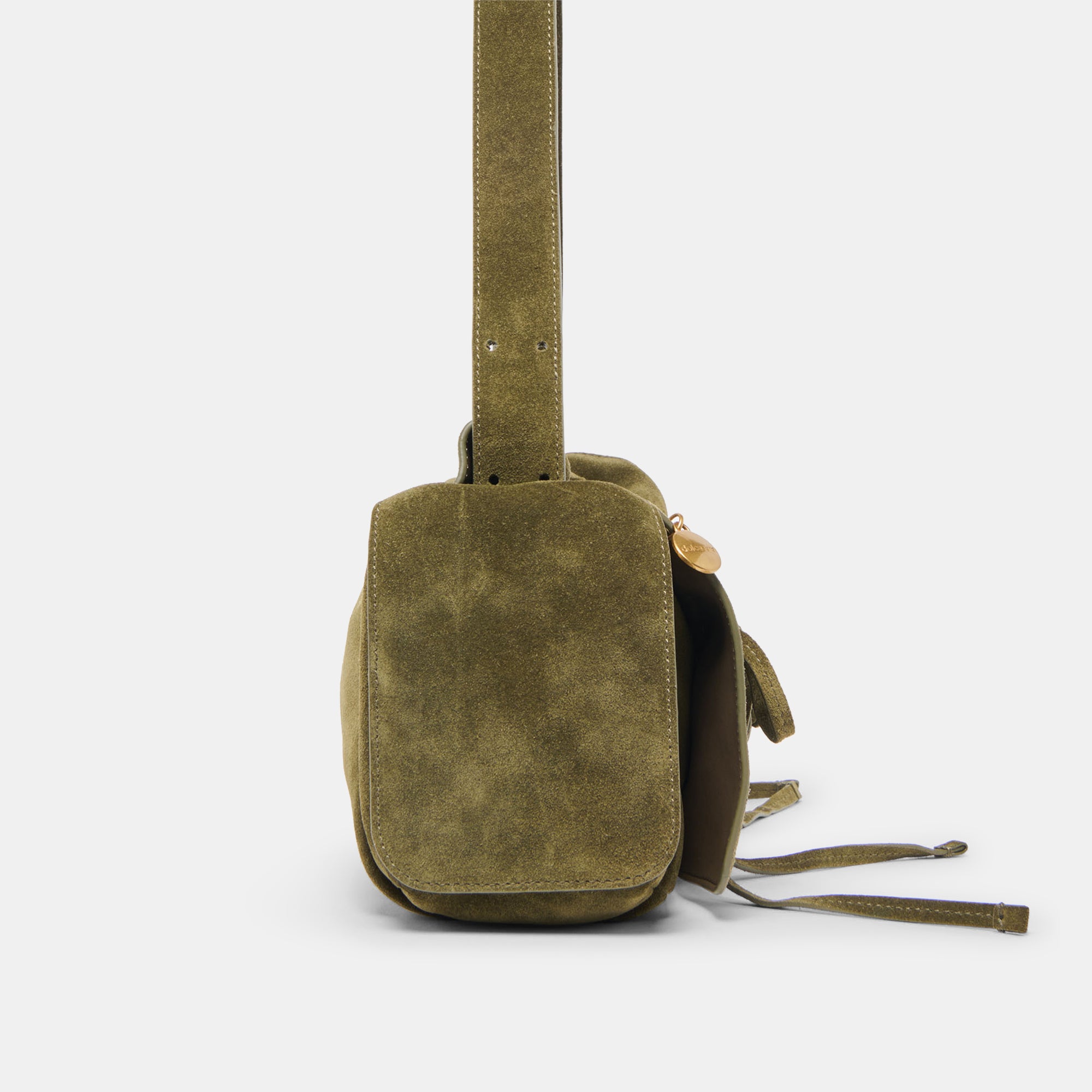 HUDSON SHOULDER BAG OLIVE SUEDE - Image 7