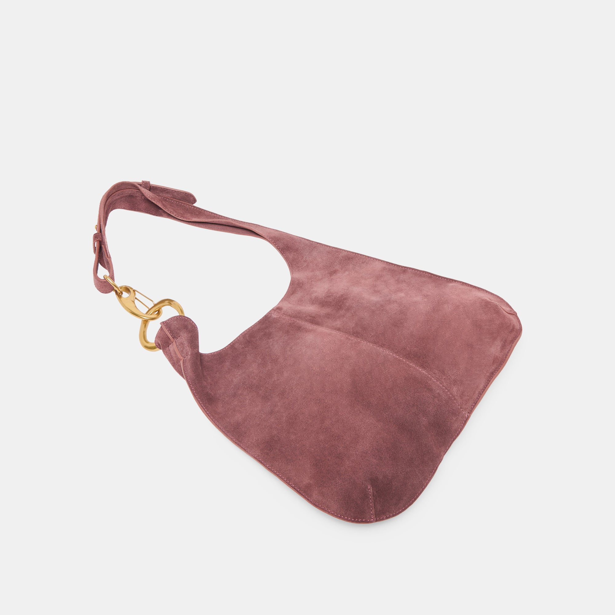 JOHNNIE SHOULDER BAG BURGUNDY SUEDE - Image 5