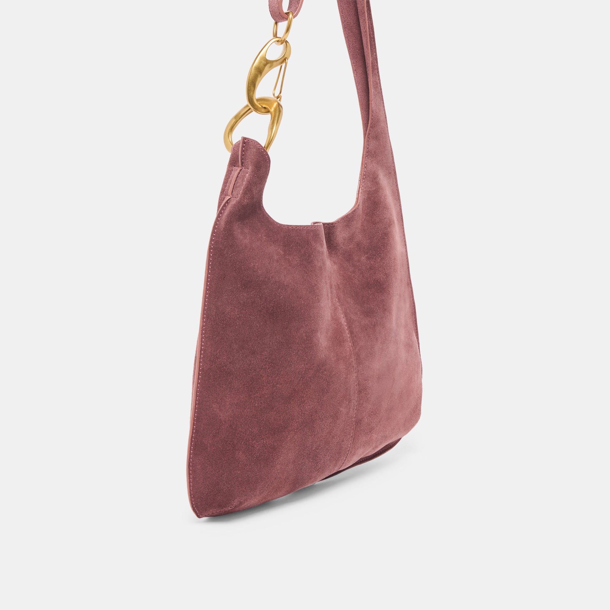 JOHNNIE SHOULDER BAG BURGUNDY SUEDE - Image 6