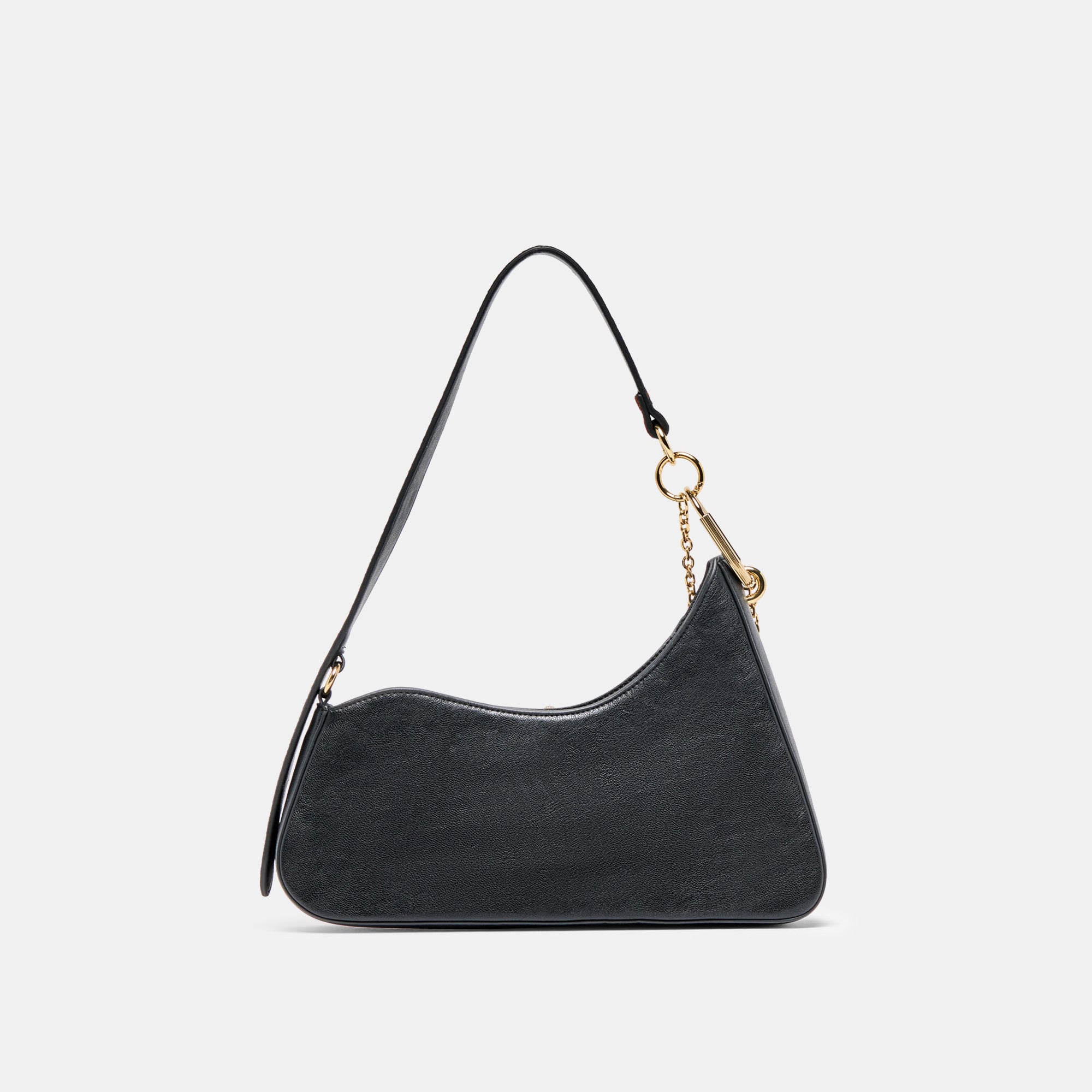 PRYA SHOULDER BAG BLACK LEATHER - Image 4