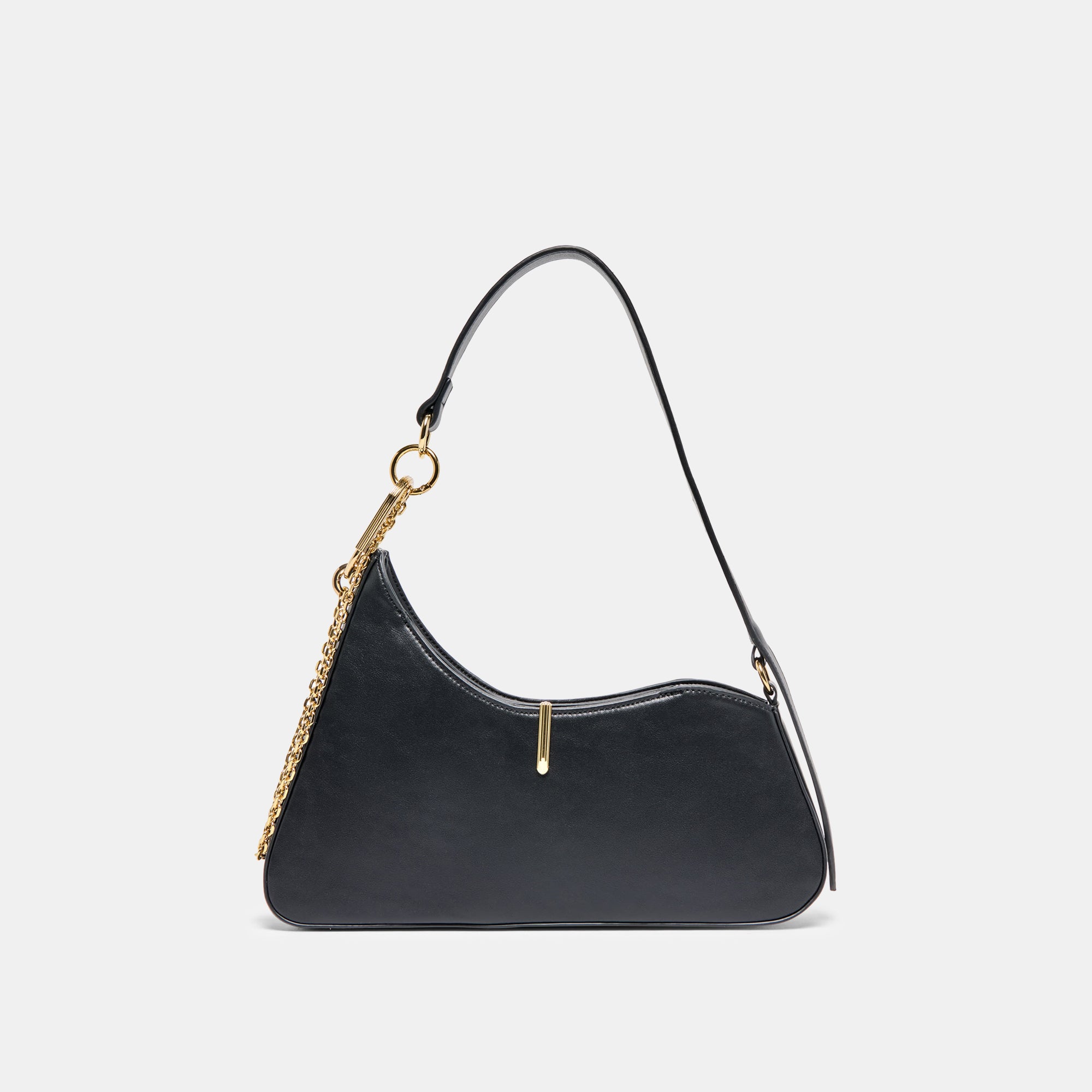 PRYA SHOULDER BAG BLACK LEATHER - Image 6