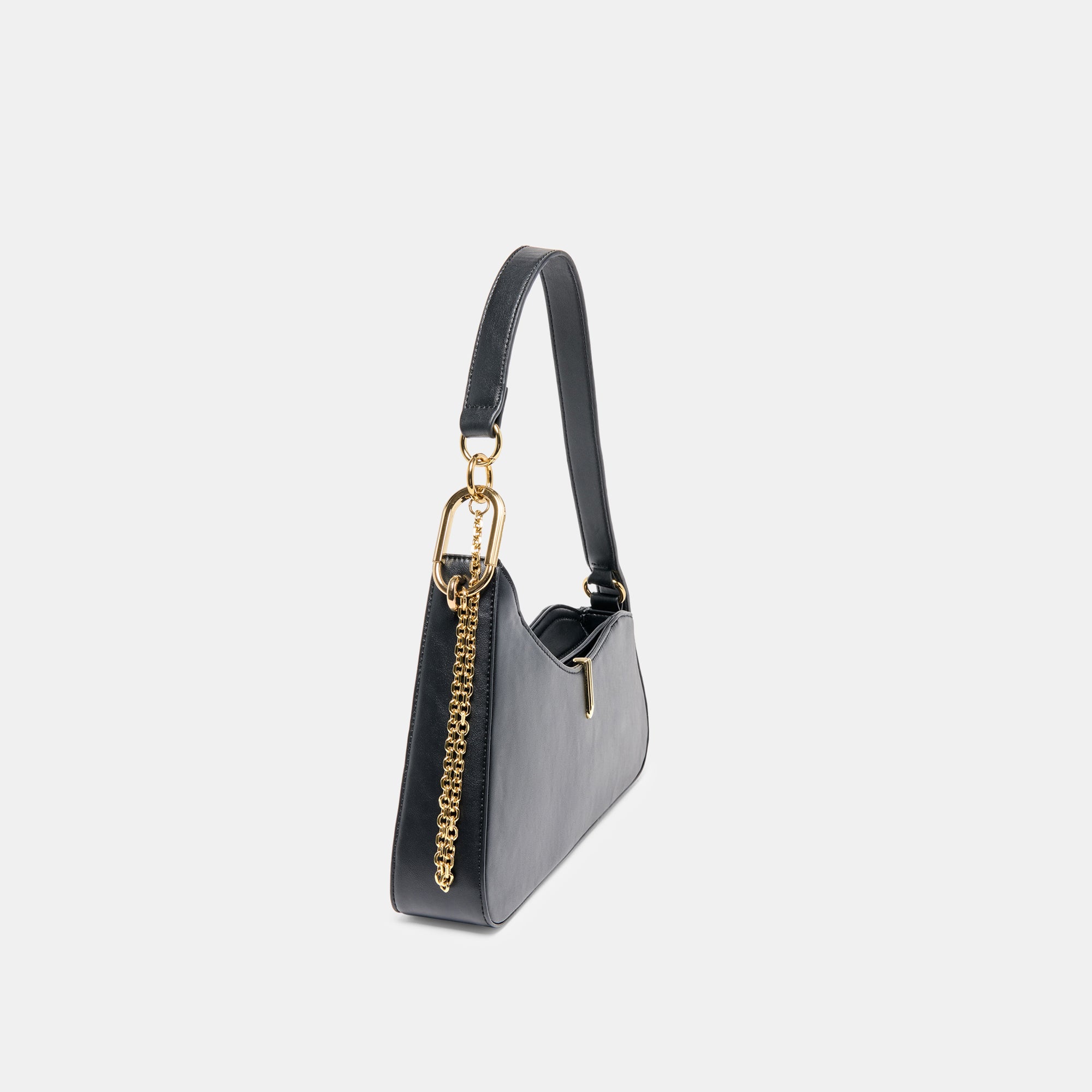 PRYA SHOULDER BAG BLACK LEATHER - Image 10