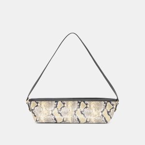 SAVAII SHOULDER BAG BLACK WHITE SNAKE STELLA
