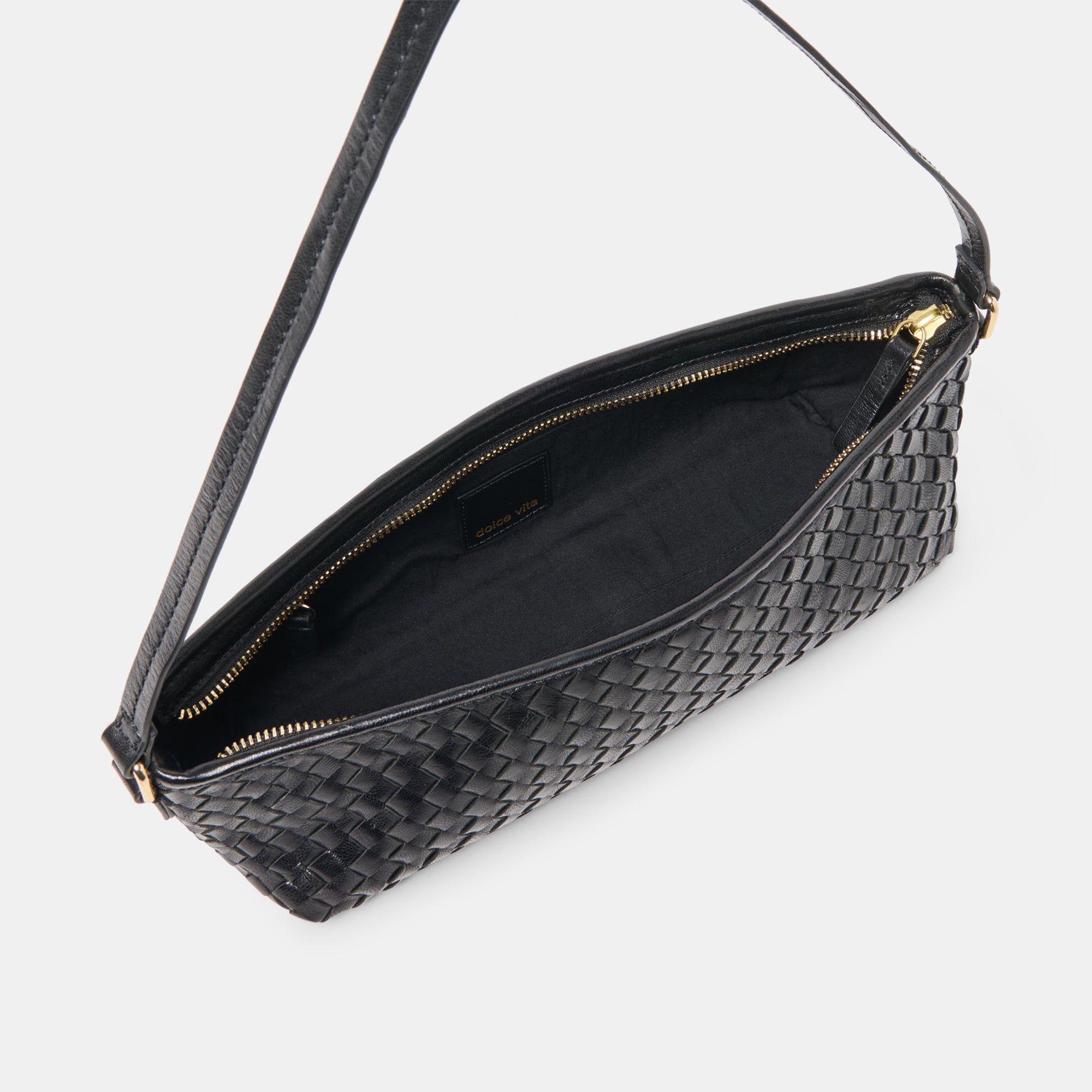 SAVAII WOVEN SHOULDER BAG BLACK WOVEN LEATHER - Image 5