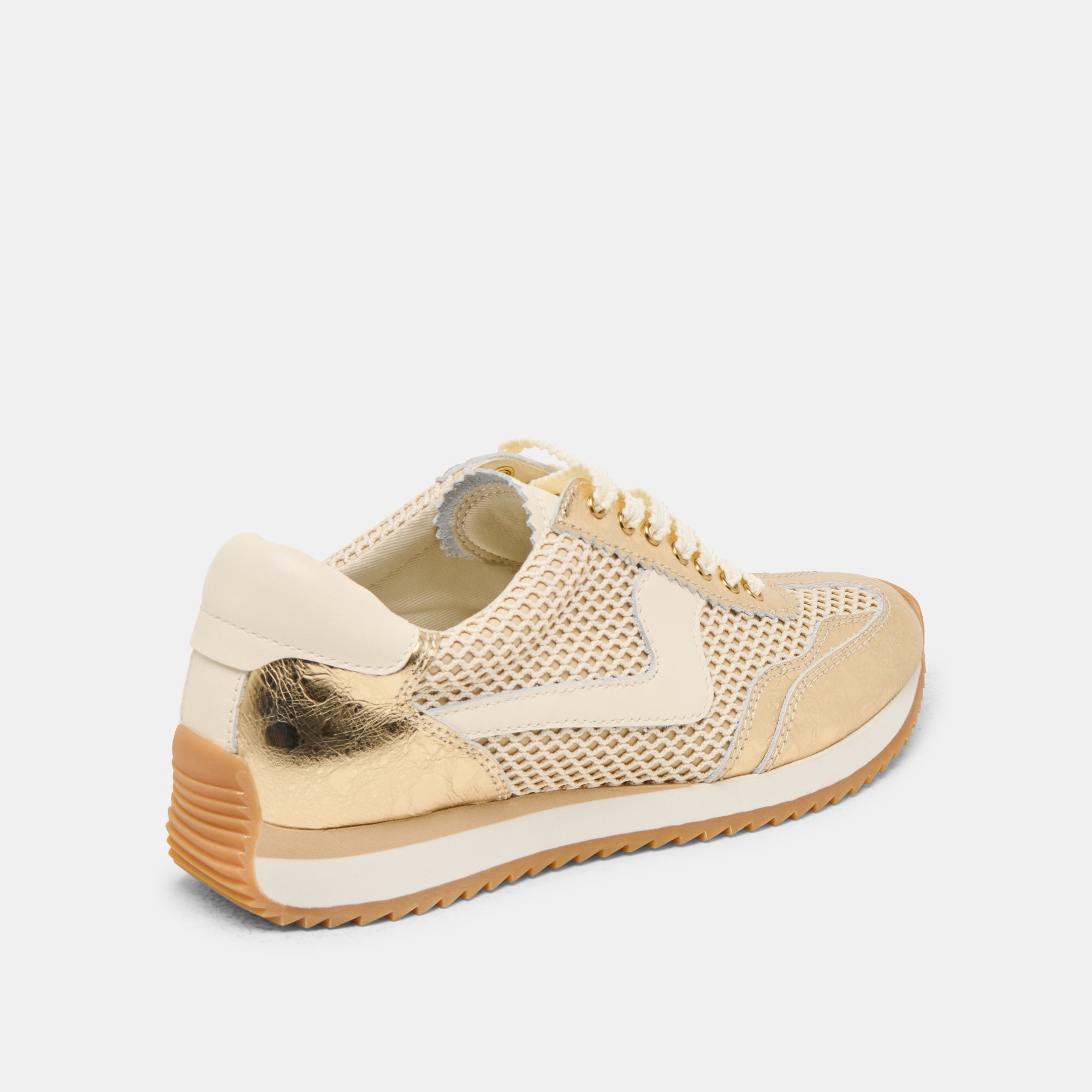 B.NTCD MESH SNEAKERS GOLD WOVEN MESH - Image 3