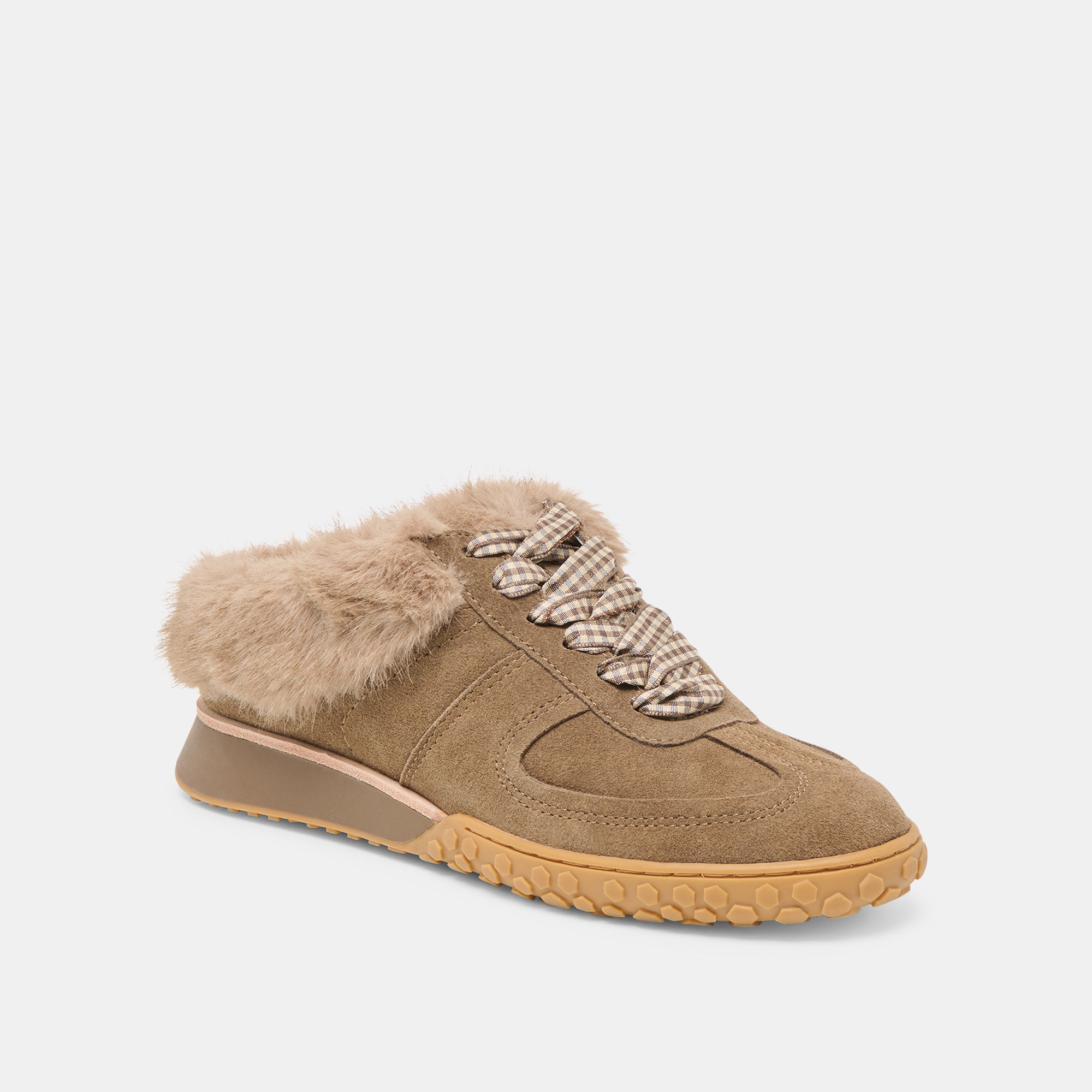 IZZEY PLUSH SNEAKERS OLIVE SUEDE - Image 3