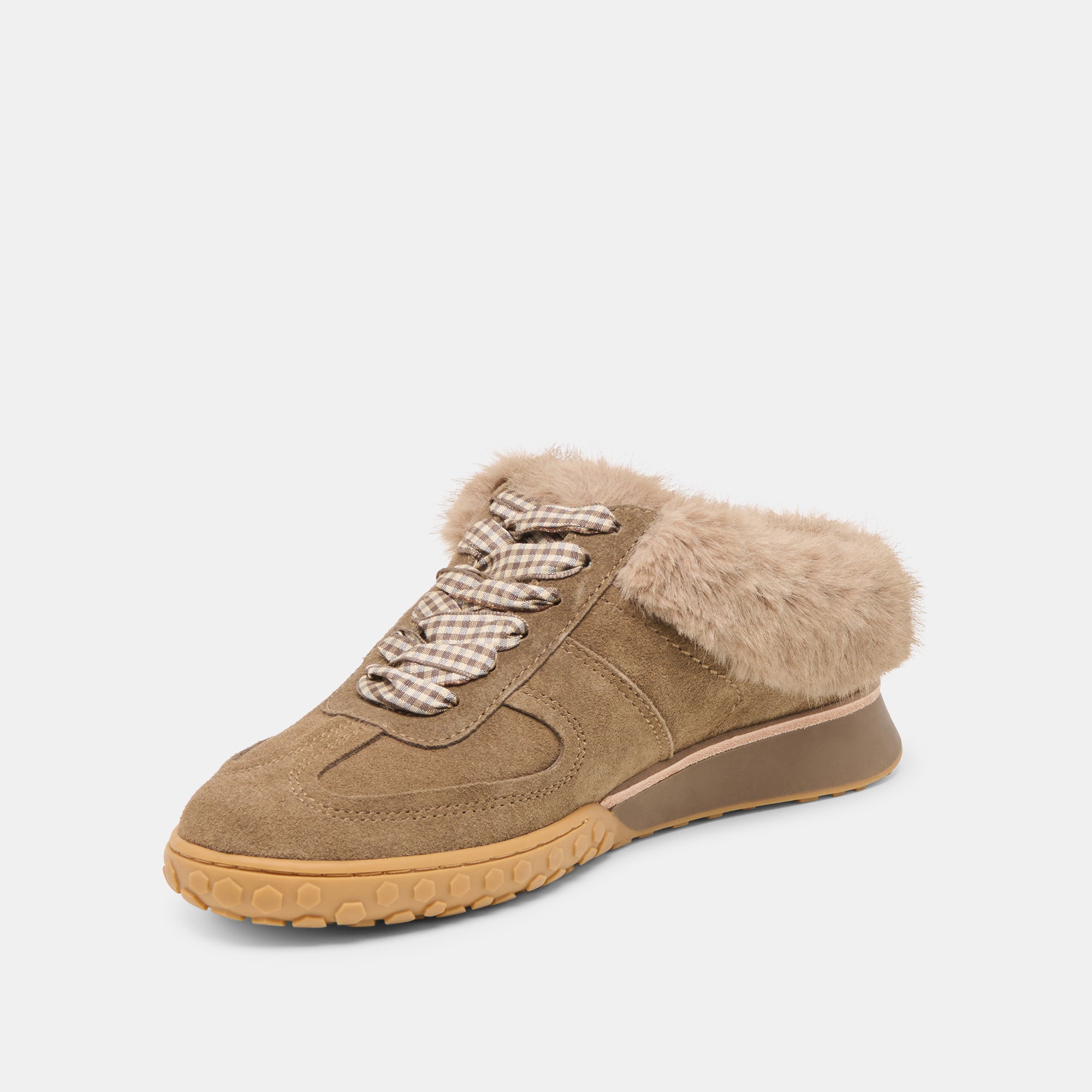 IZZEY PLUSH SNEAKERS OLIVE SUEDE - Image 7