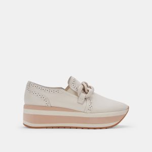 JHENEE SNEAKERS IVORY LEATHER - re:vita