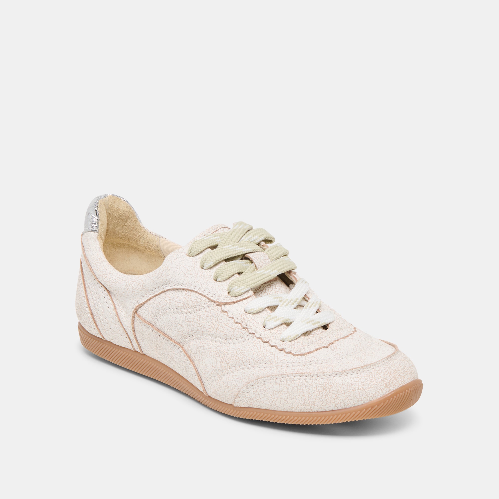 LAINI SNEAKERS OFF WHITE CRACKLED LEATHER - Image 2