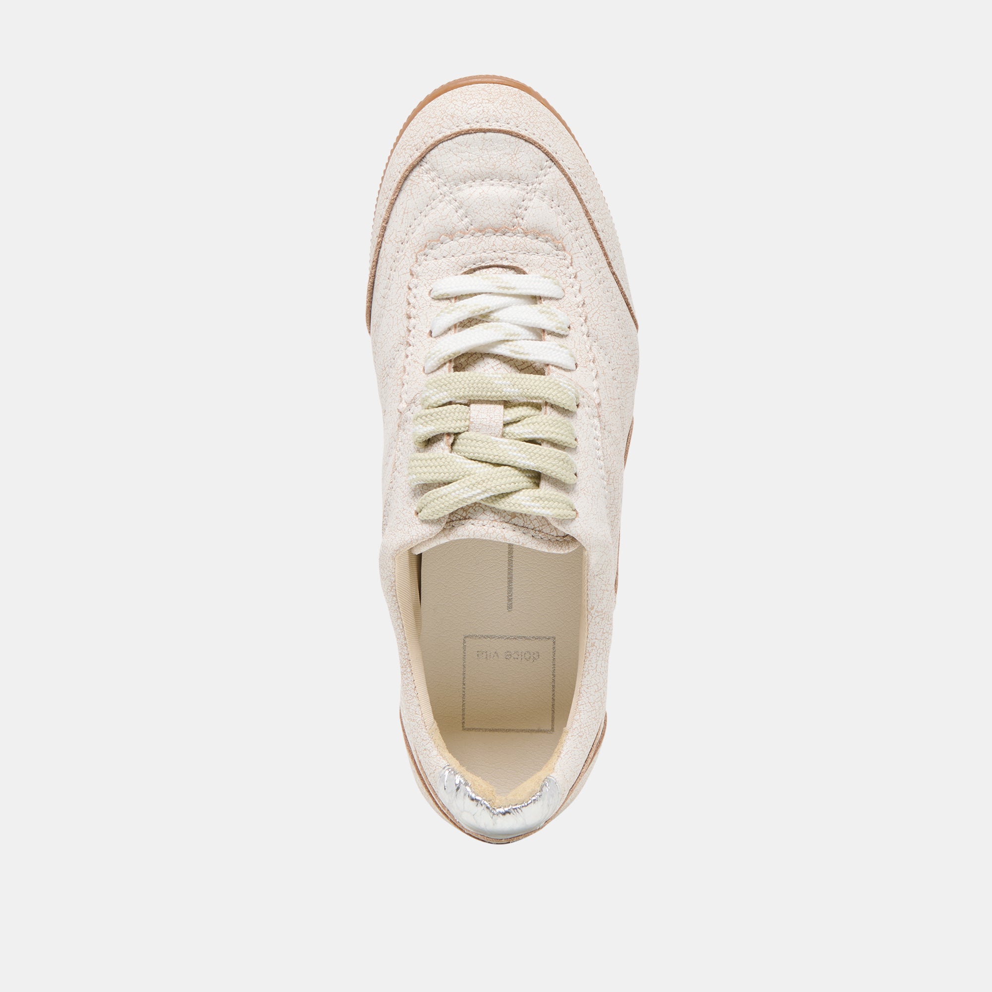 LAINI SNEAKERS OFF WHITE CRACKLED LEATHER - Image 8
