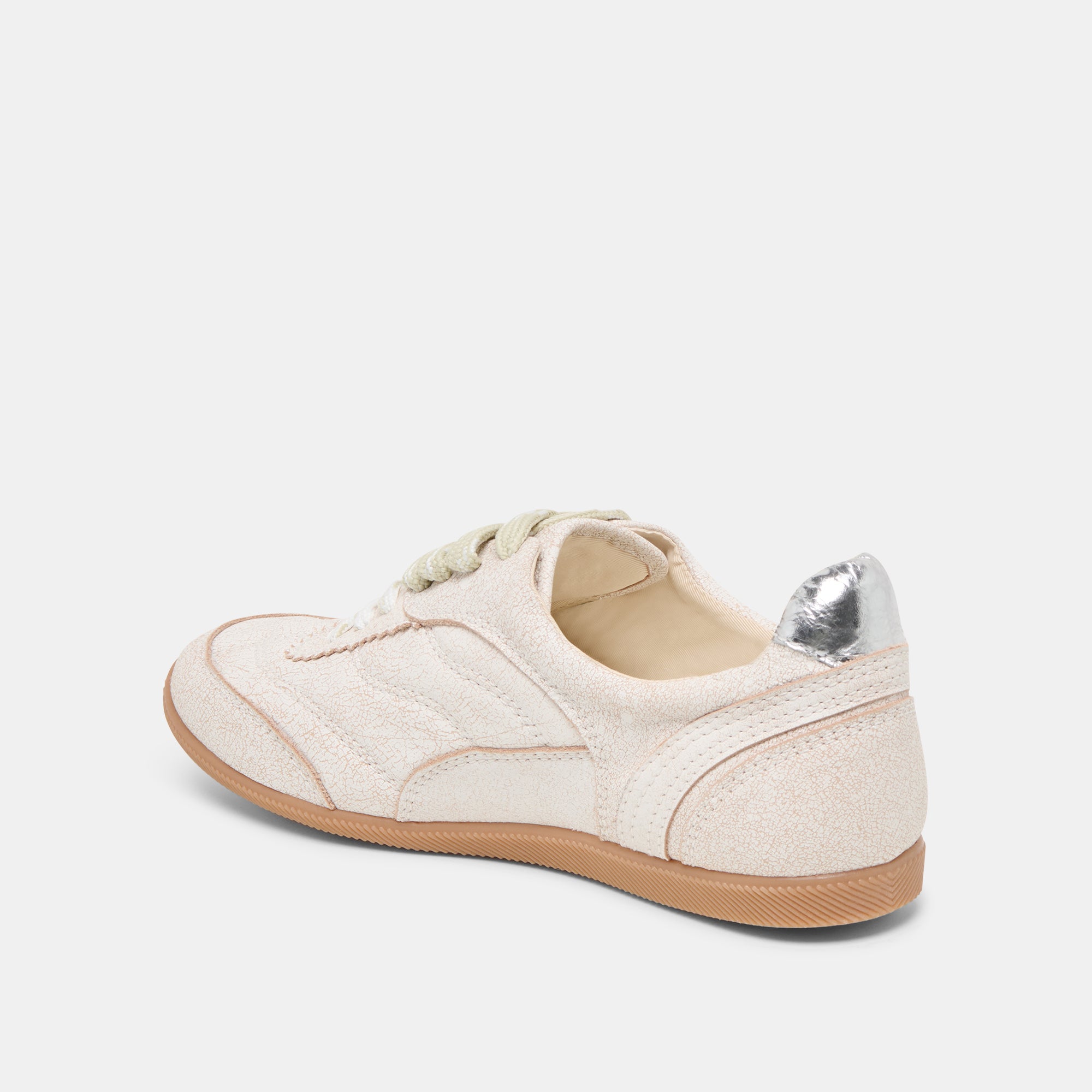 LAINI SNEAKERS OFF WHITE CRACKLED LEATHER - Image 5