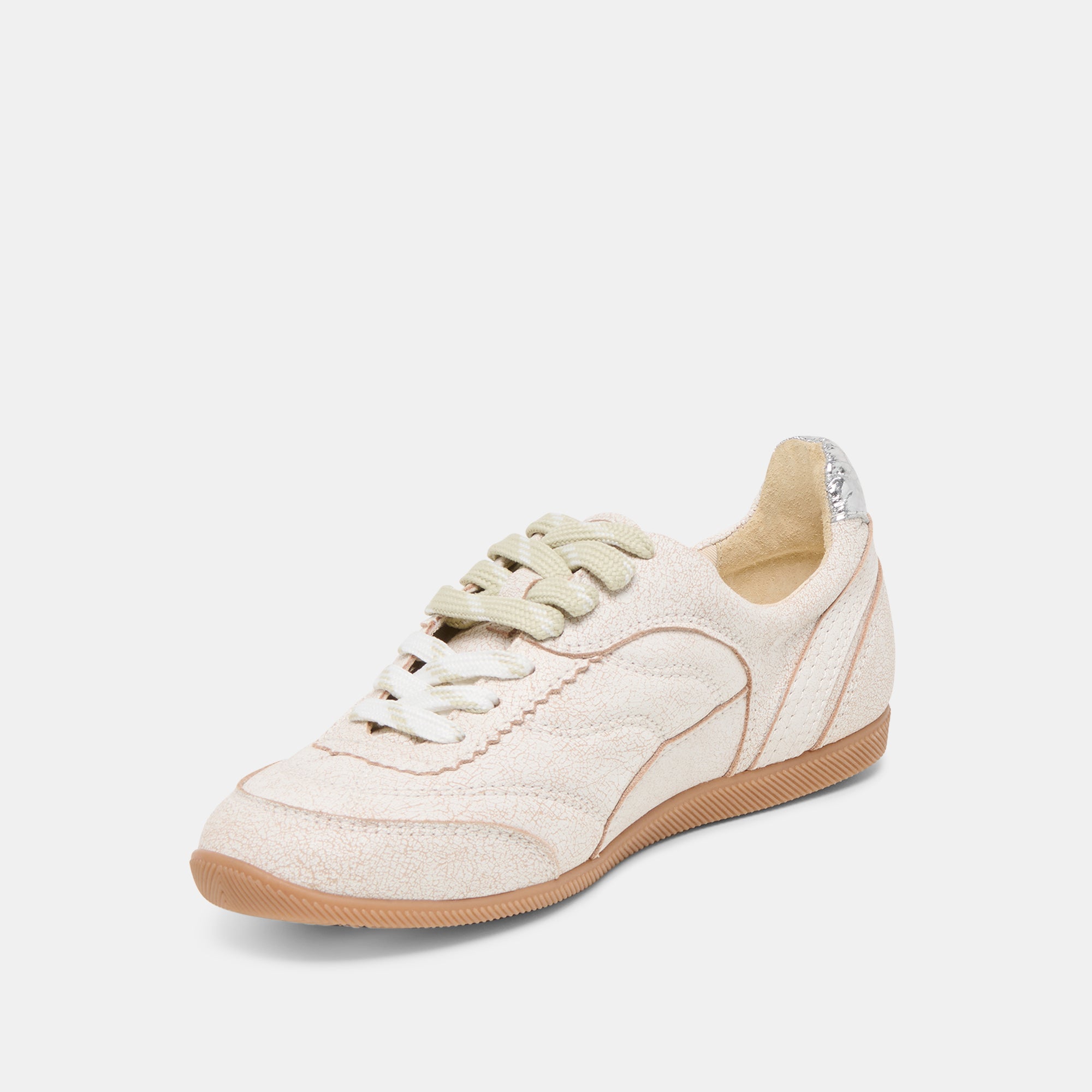 LAINI SNEAKERS OFF WHITE CRACKLED LEATHER - Image 4