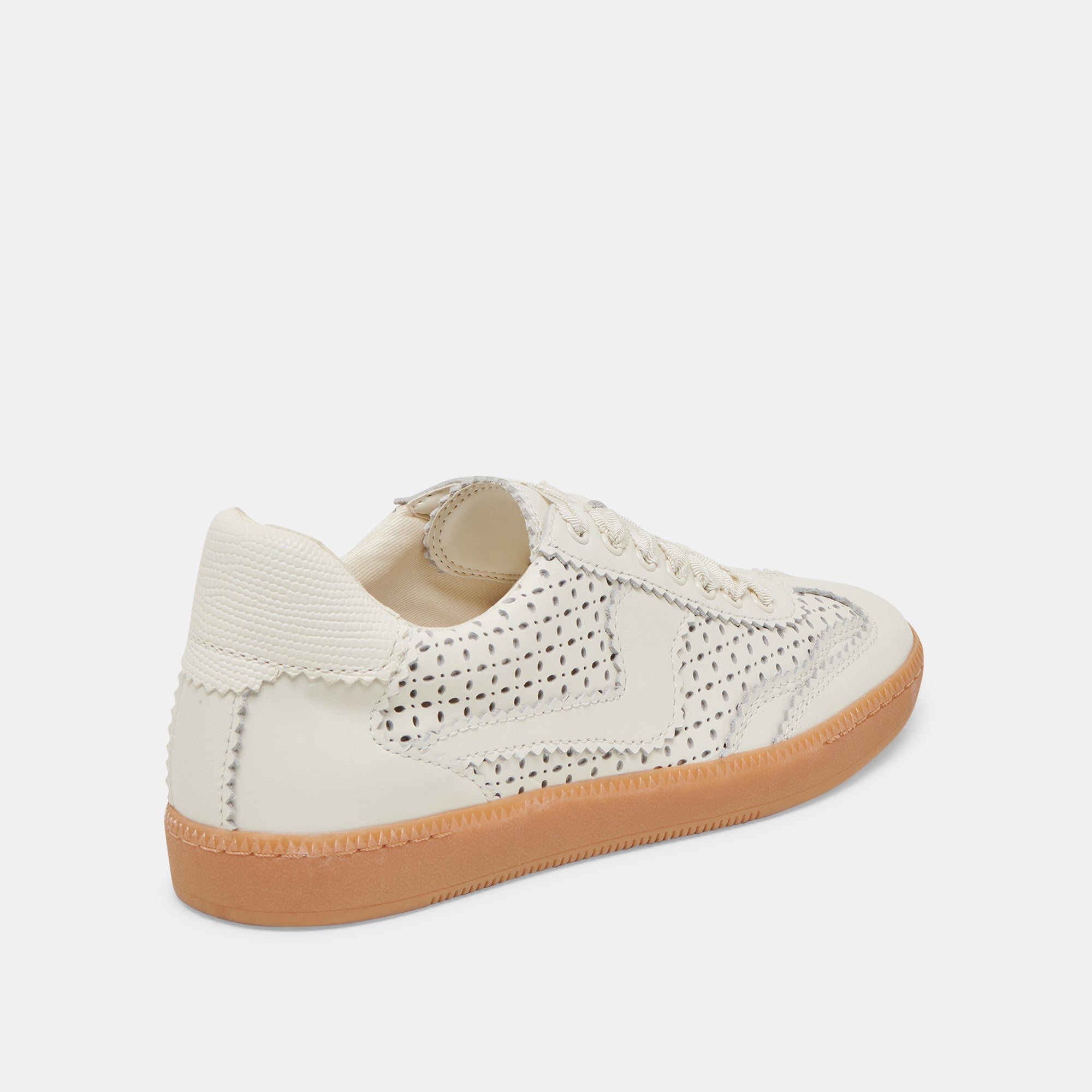 NOTICE EYELET PERF SNEAKERS WHITE LEATHER - Image 3