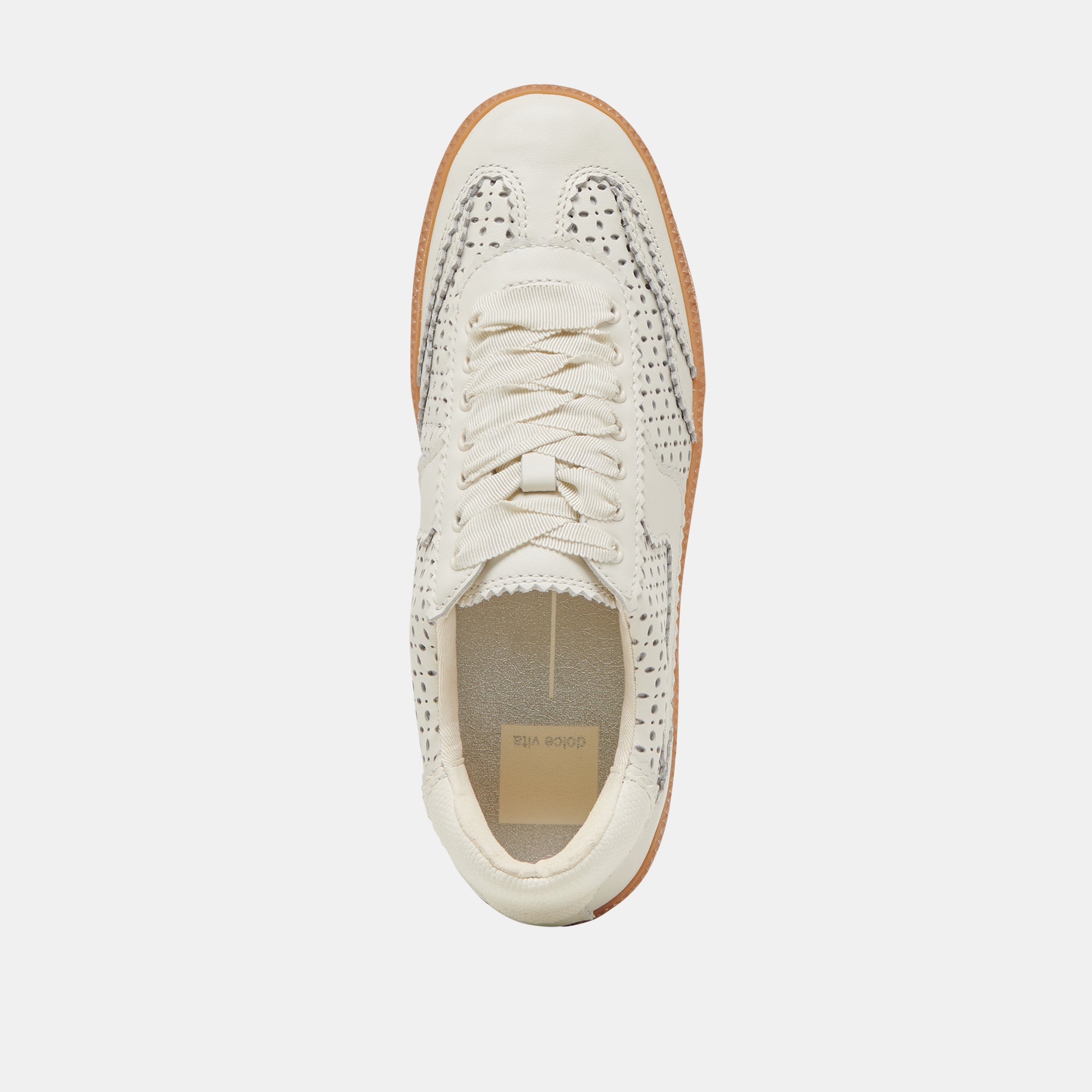 NOTICE EYELET PERF SNEAKERS WHITE LEATHER - Image 8