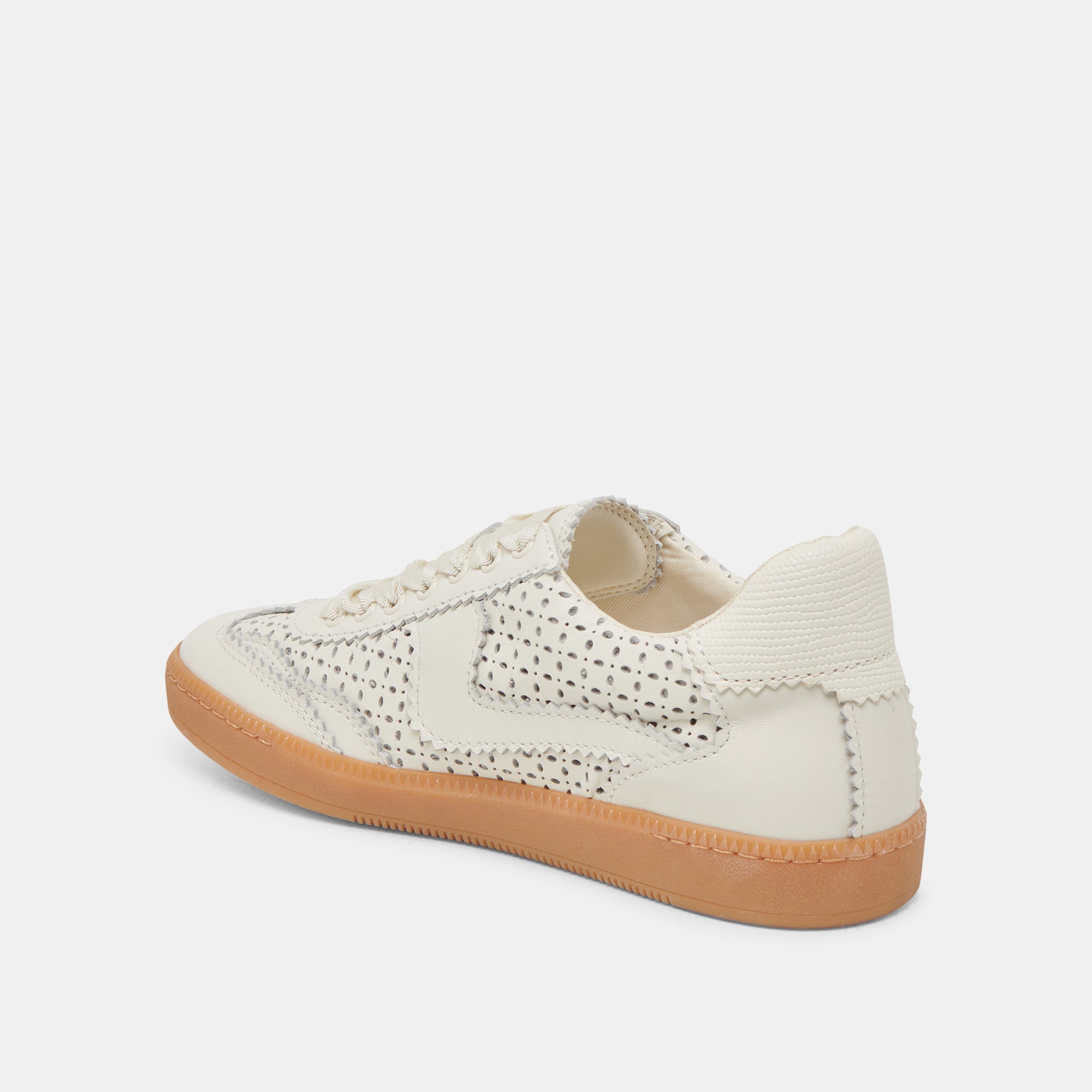 NOTICE EYELET PERF SNEAKERS WHITE LEATHER - Image 5