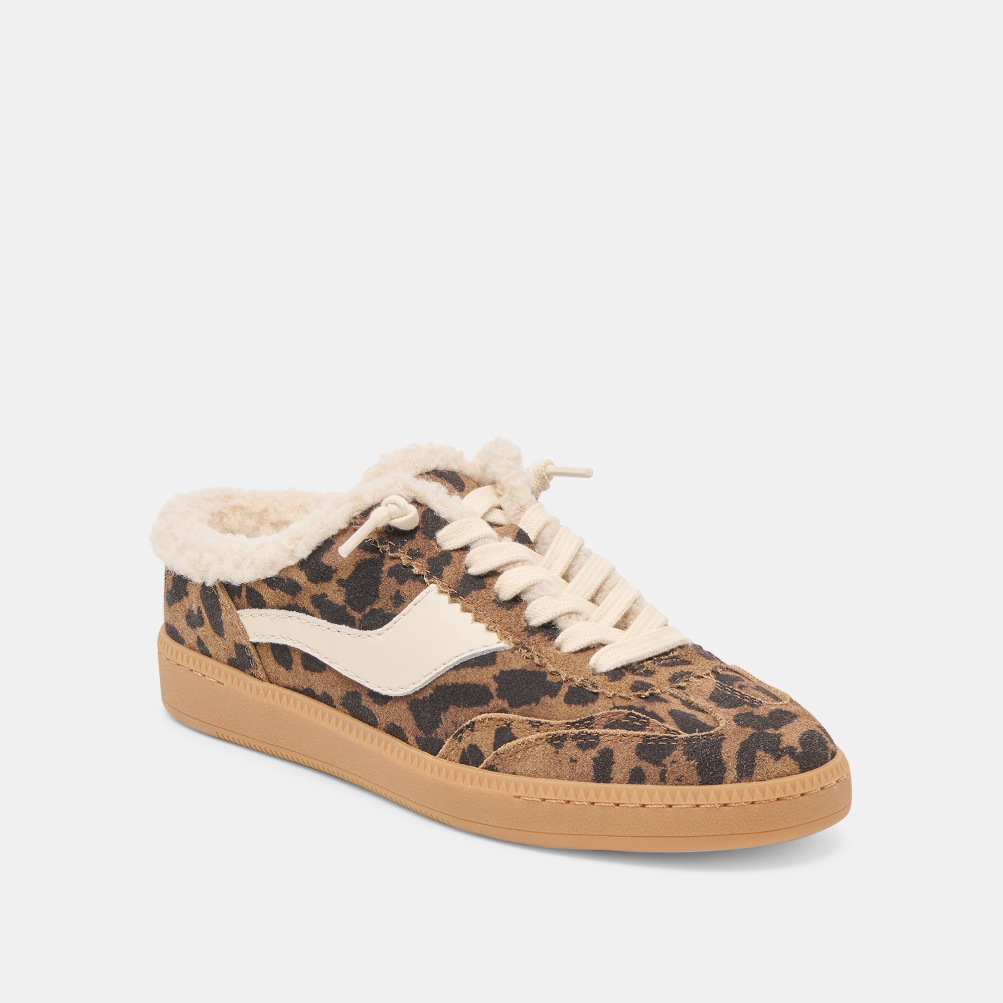 NOTICE SLIDE PLUSH SNEAKERS BROWN LEOPARD PRINTED SUEDE - Image 2