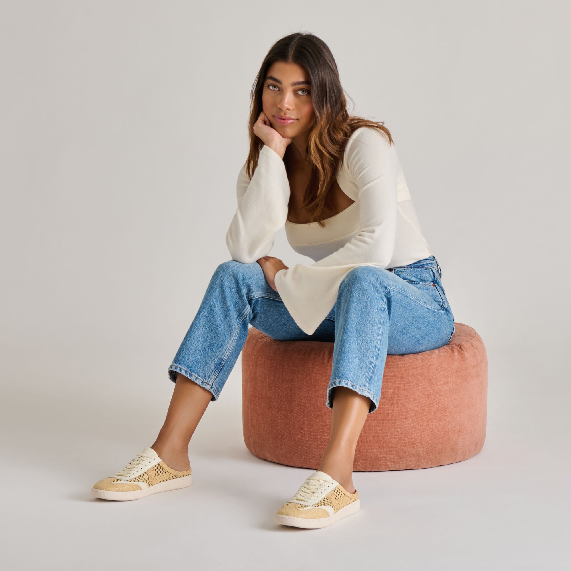 NOTICE SLIDE WOVEN SNEAKERS LT NATURAL WOVEN RAFFIA - Image 4