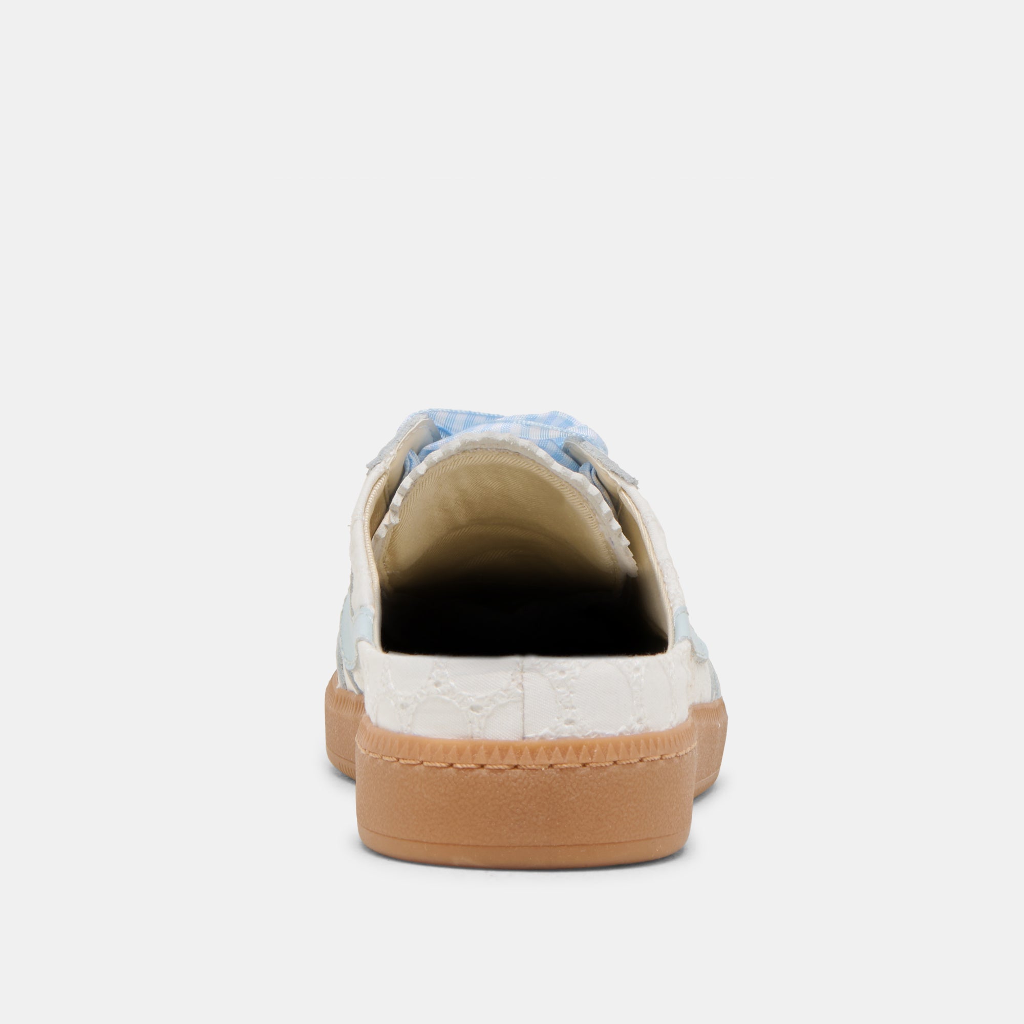 NOTICE SLIDE SNEAKERS WHITE BLUE EYELET - Image 7