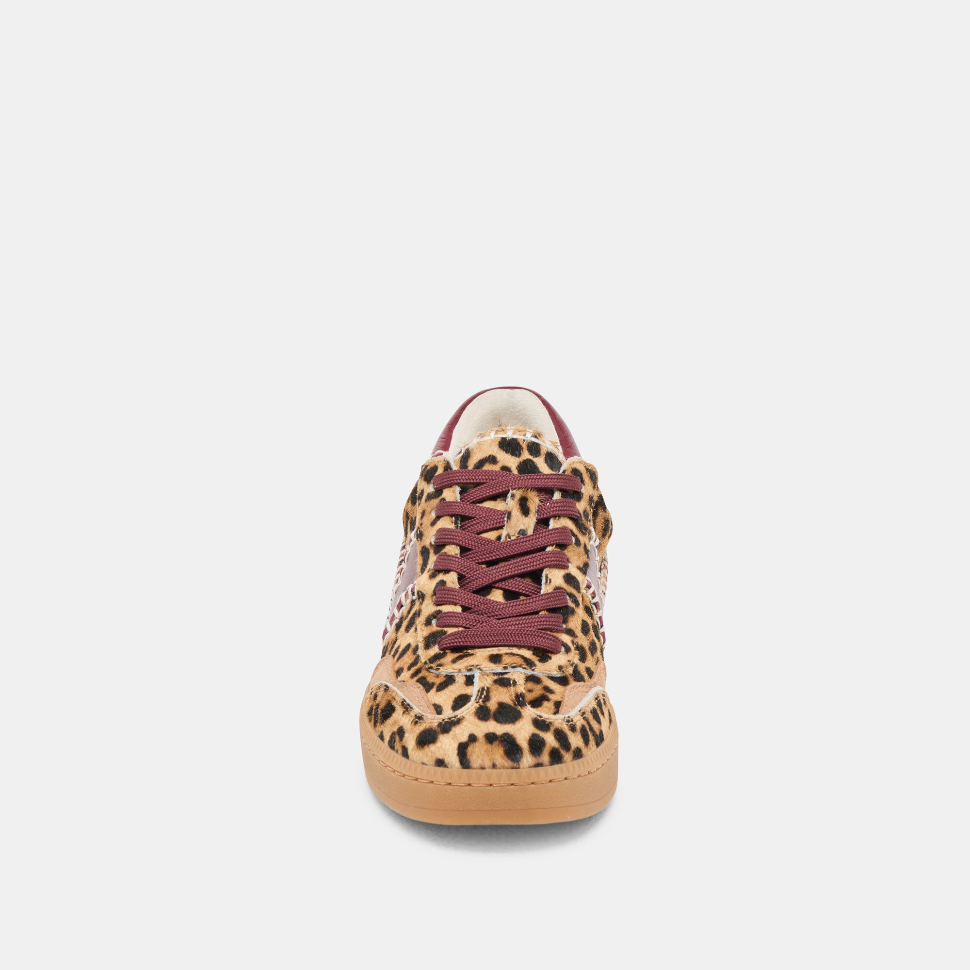 NOTICE STITCH SNEAKERS BURGUNDY LEOPARD CALF HAIR - Image 6