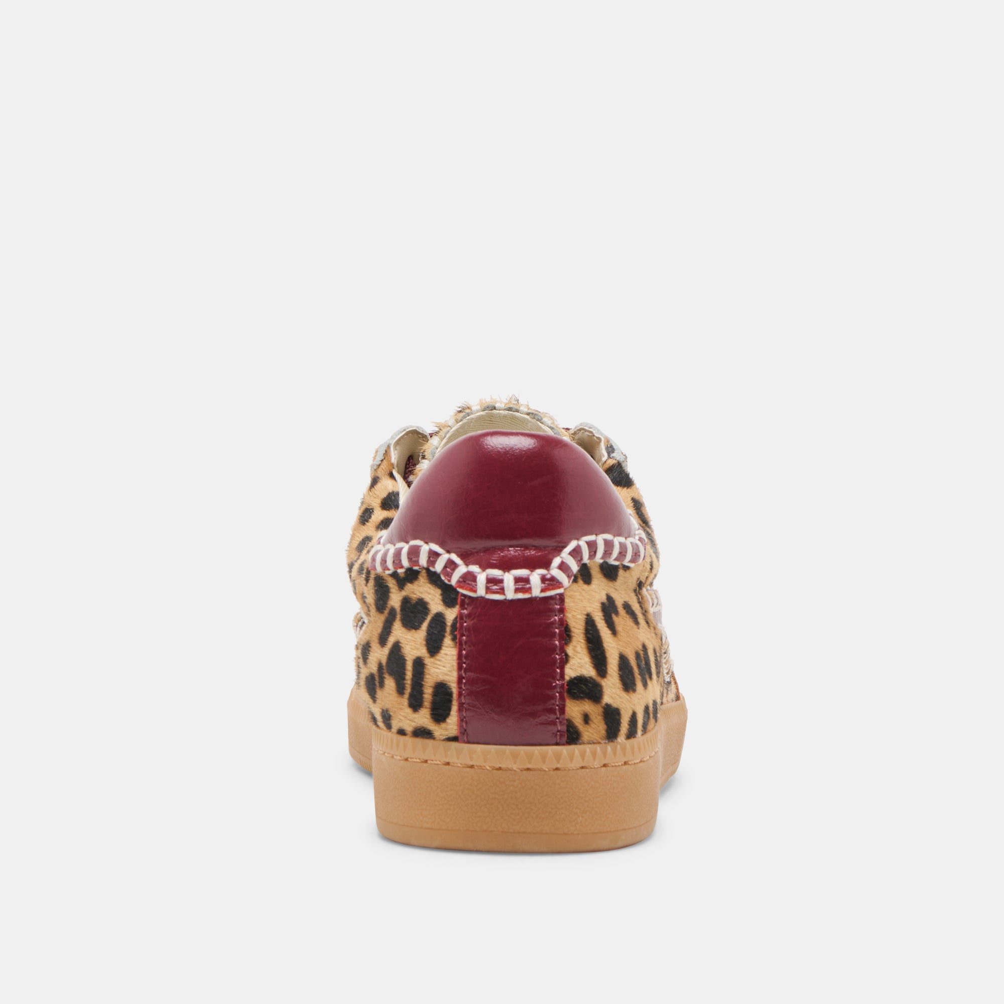 NOTICE STITCH SNEAKERS BURGUNDY LEOPARD CALF HAIR - Image 7