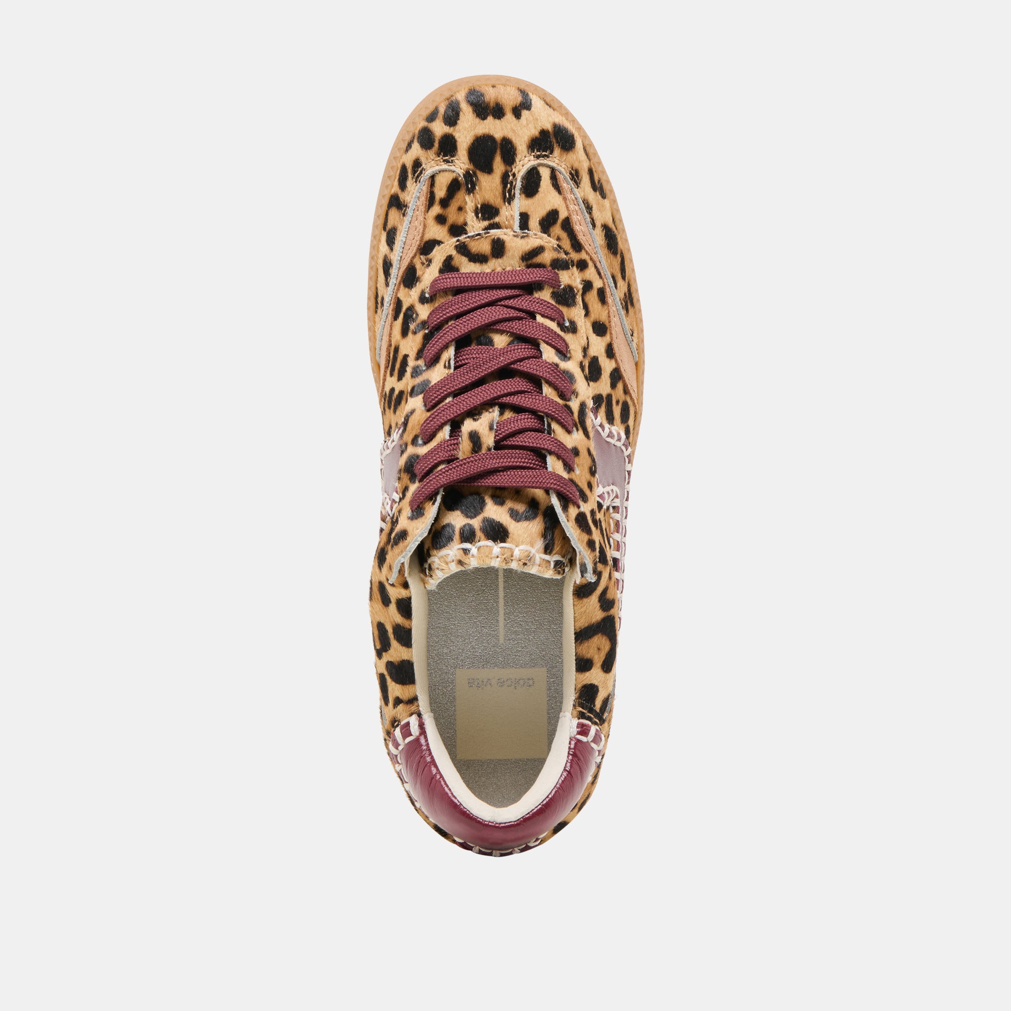NOTICE STITCH SNEAKERS BURGUNDY LEOPARD CALF HAIR - Image 8