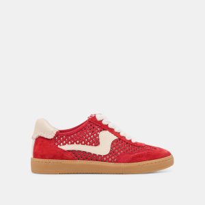 NOTICE SNEAKERS CHERRY PERFORATED NUBUCK