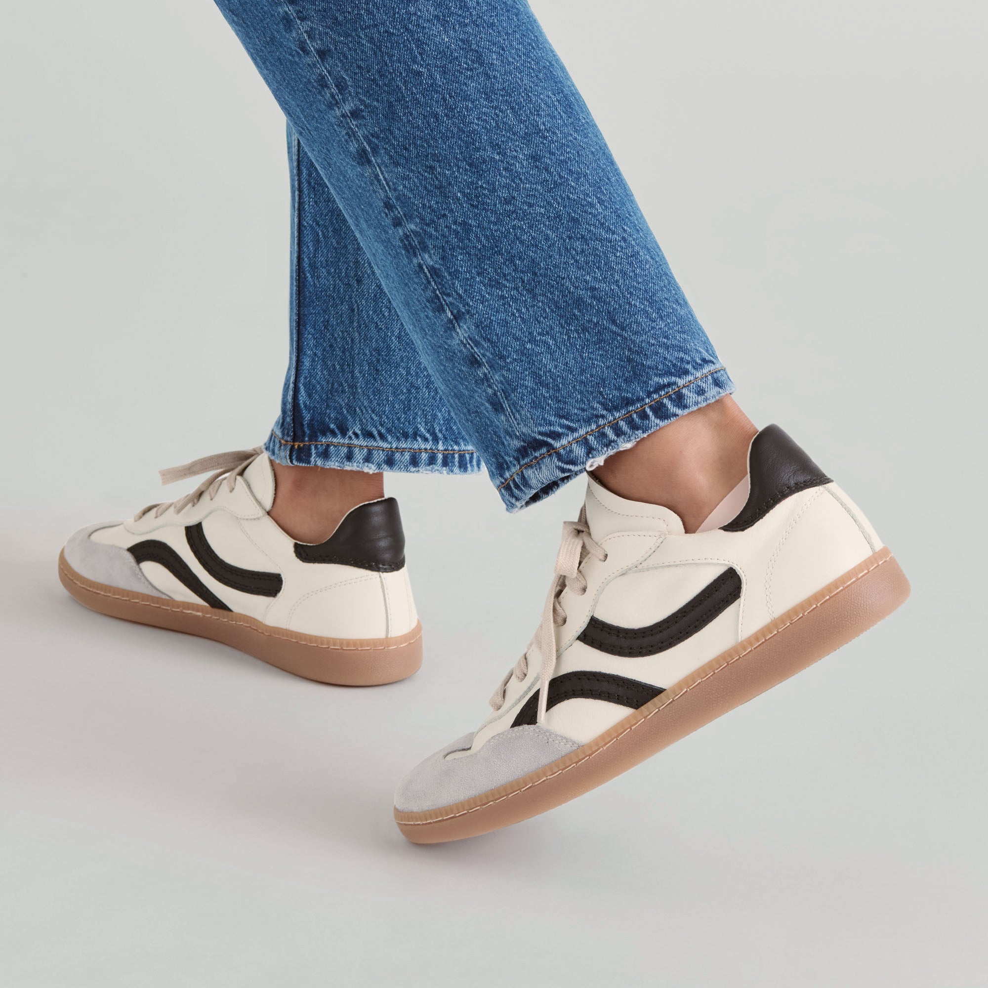 REBEL SNEAKERS WHITE BLACK LEATHER - Image 10