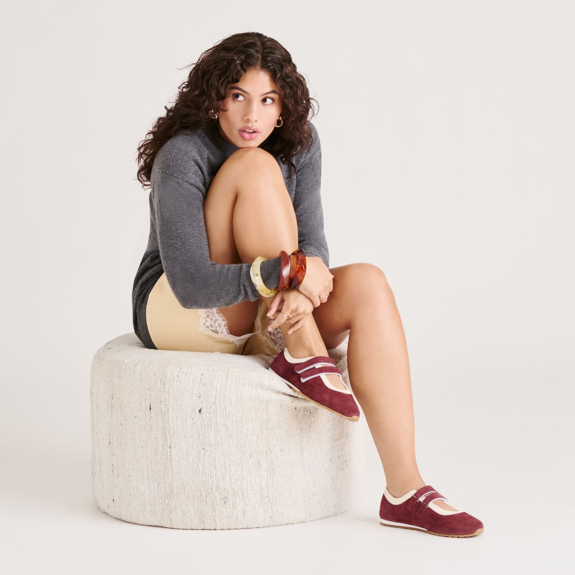 SWAN SNEAKERS BURGUNDY SUEDE - Image 8