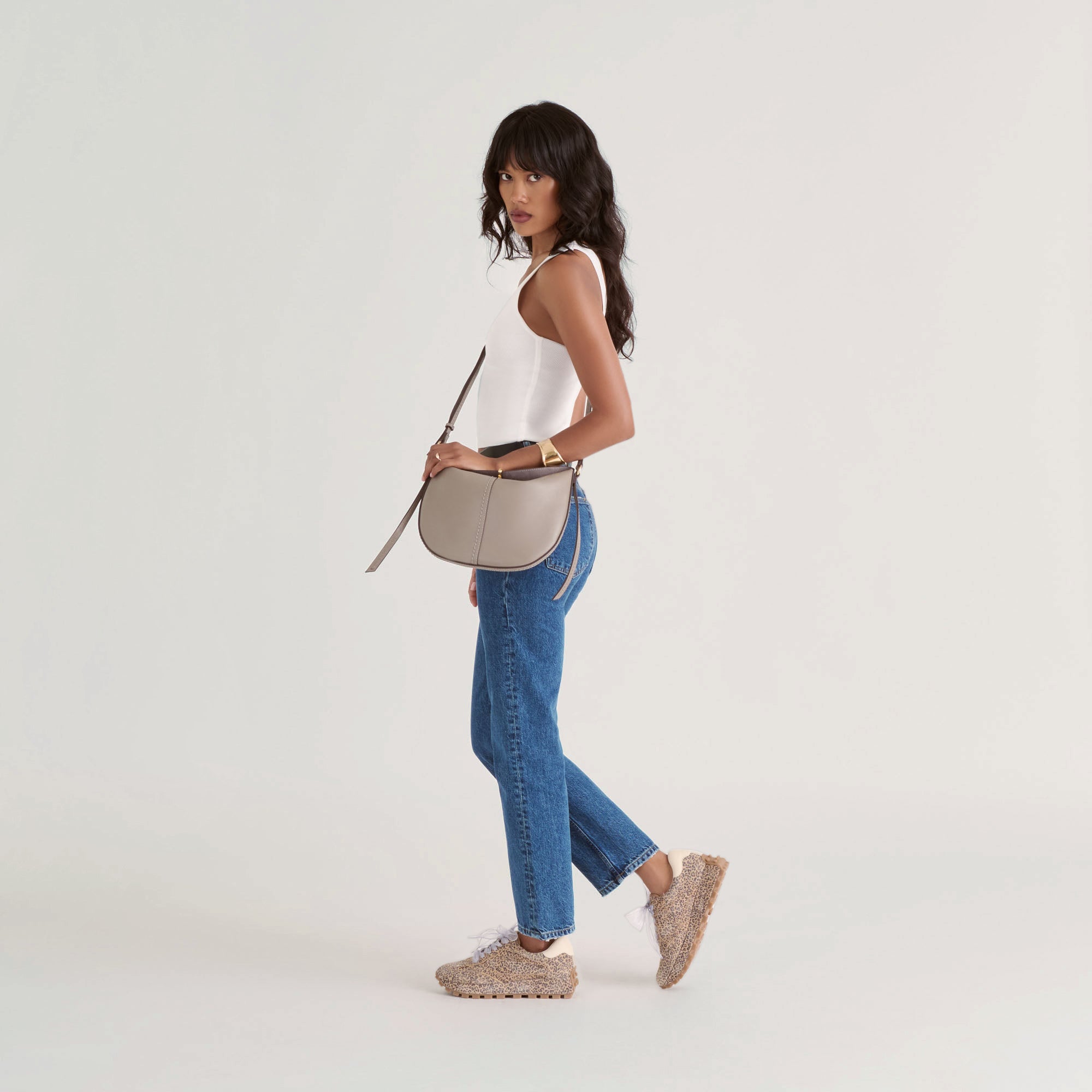 BURANO CROSSBODY GREY LEATHER - Image 9