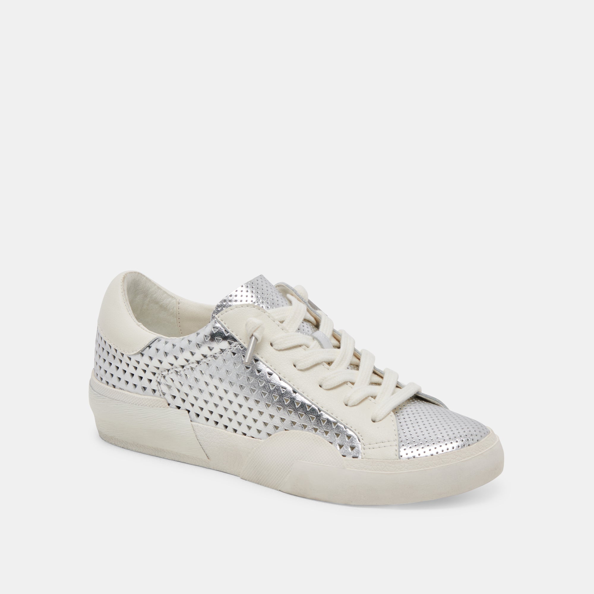 ZINA PERF 360 SNEAKERS SILVER LEATHER - re:vita - Image 2