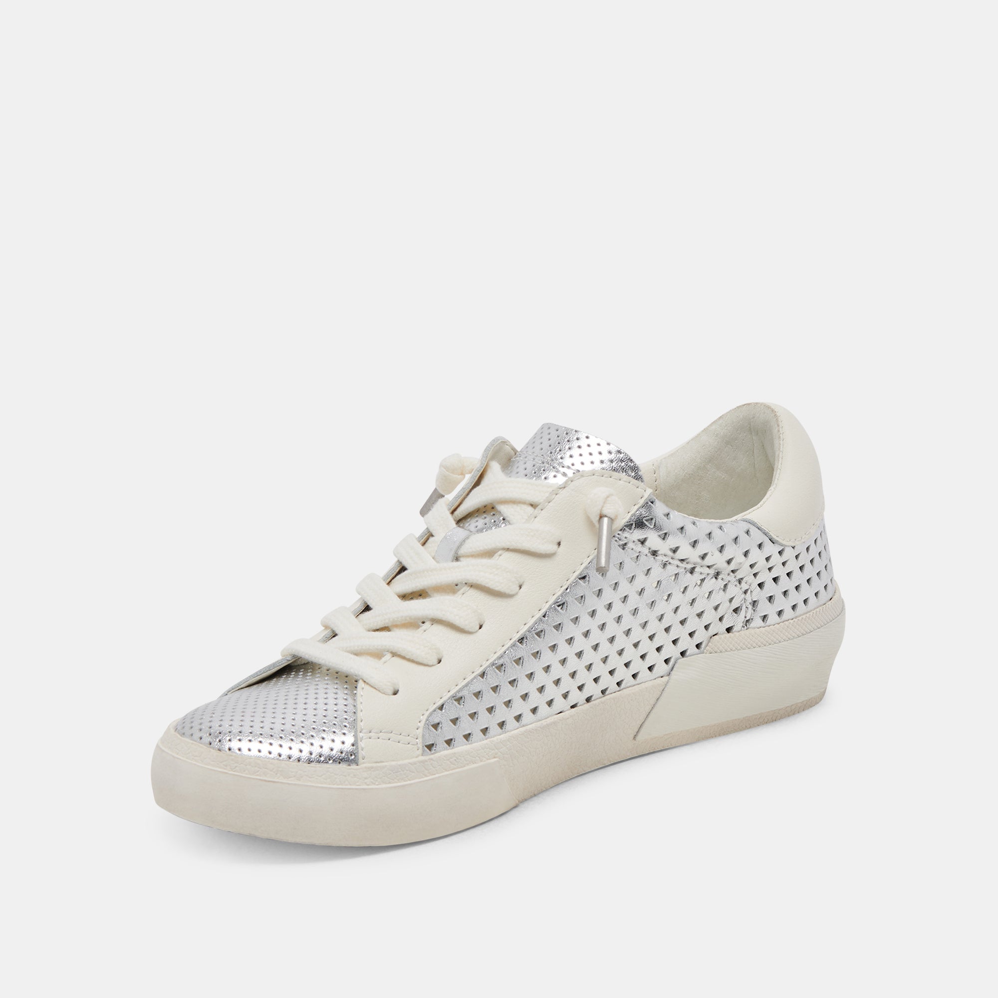 ZINA PERF 360 SNEAKERS SILVER LEATHER - re:vita - Image 4