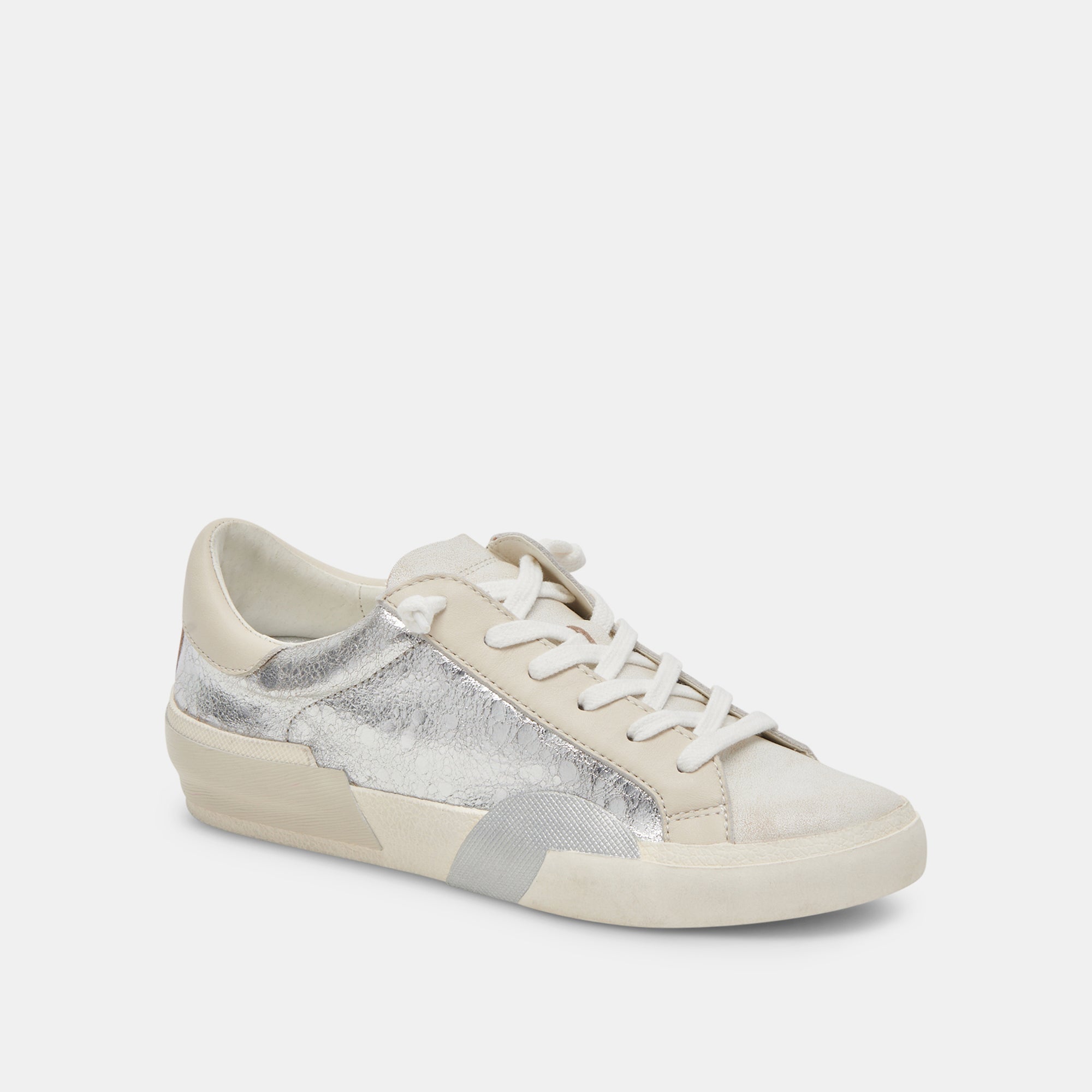 ZINA SNEAKERS CHROME DISTRESSED LEATHER - Image 3