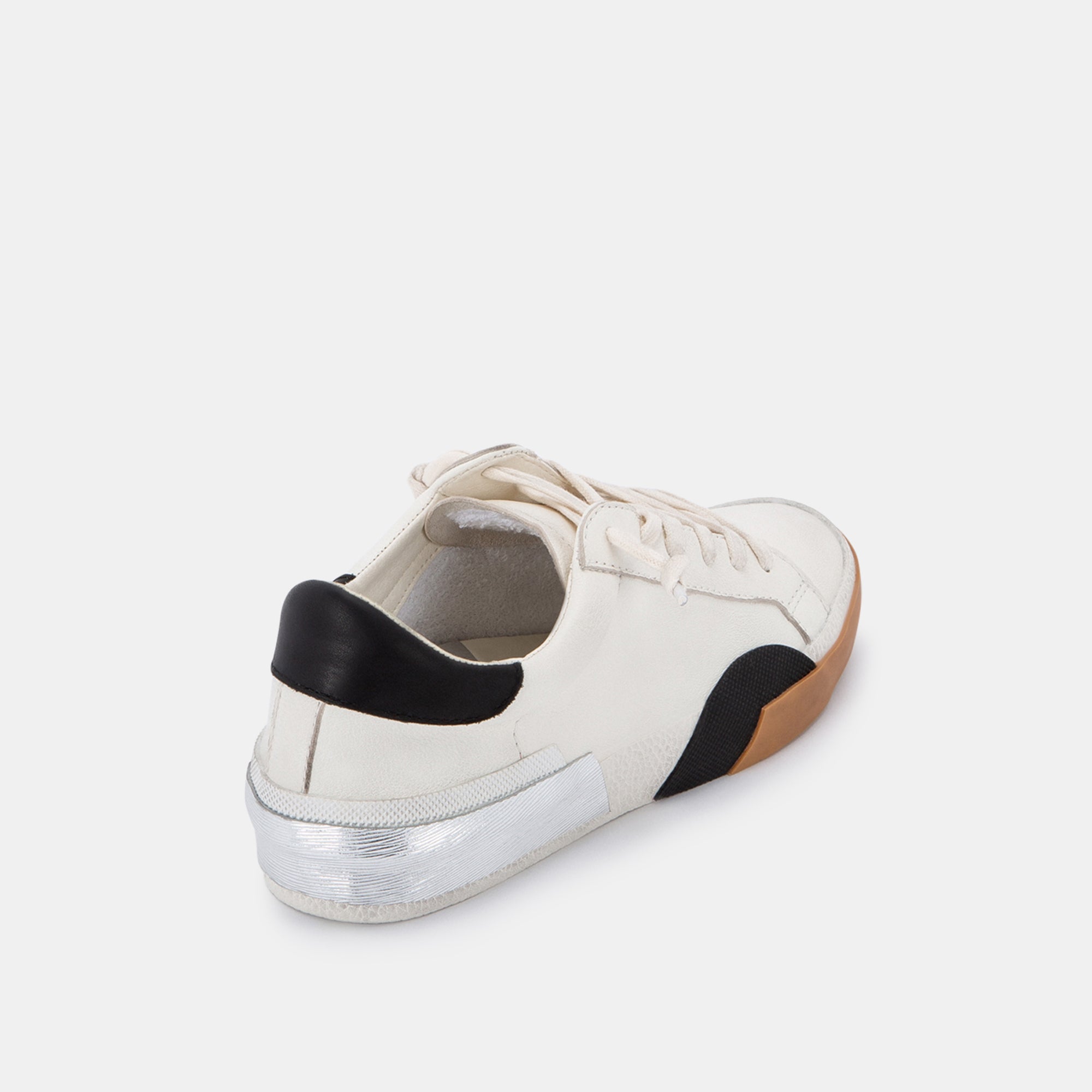 ZINA WIDE SNEAKERS WHITE BLACK LEATHER - Image 5
