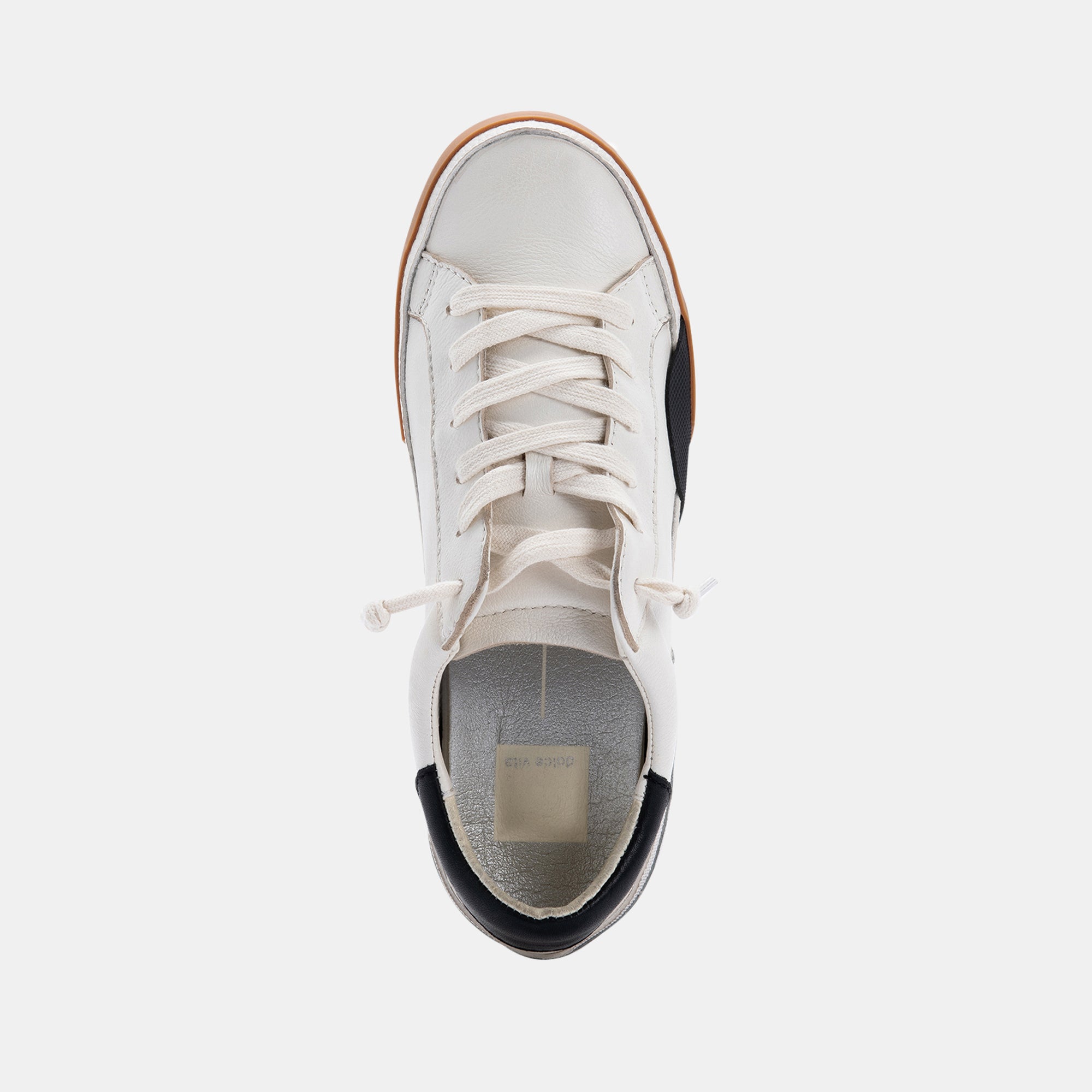 ZINA WIDE SNEAKERS WHITE BLACK LEATHER - Image 8