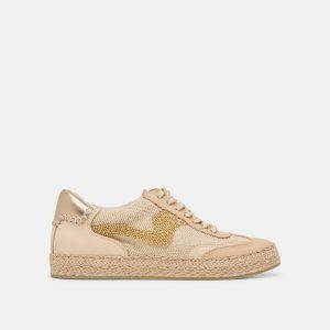 NOTICE ESPADRILLE BEAD SNEAKERS GOLD MULTI BURLAP