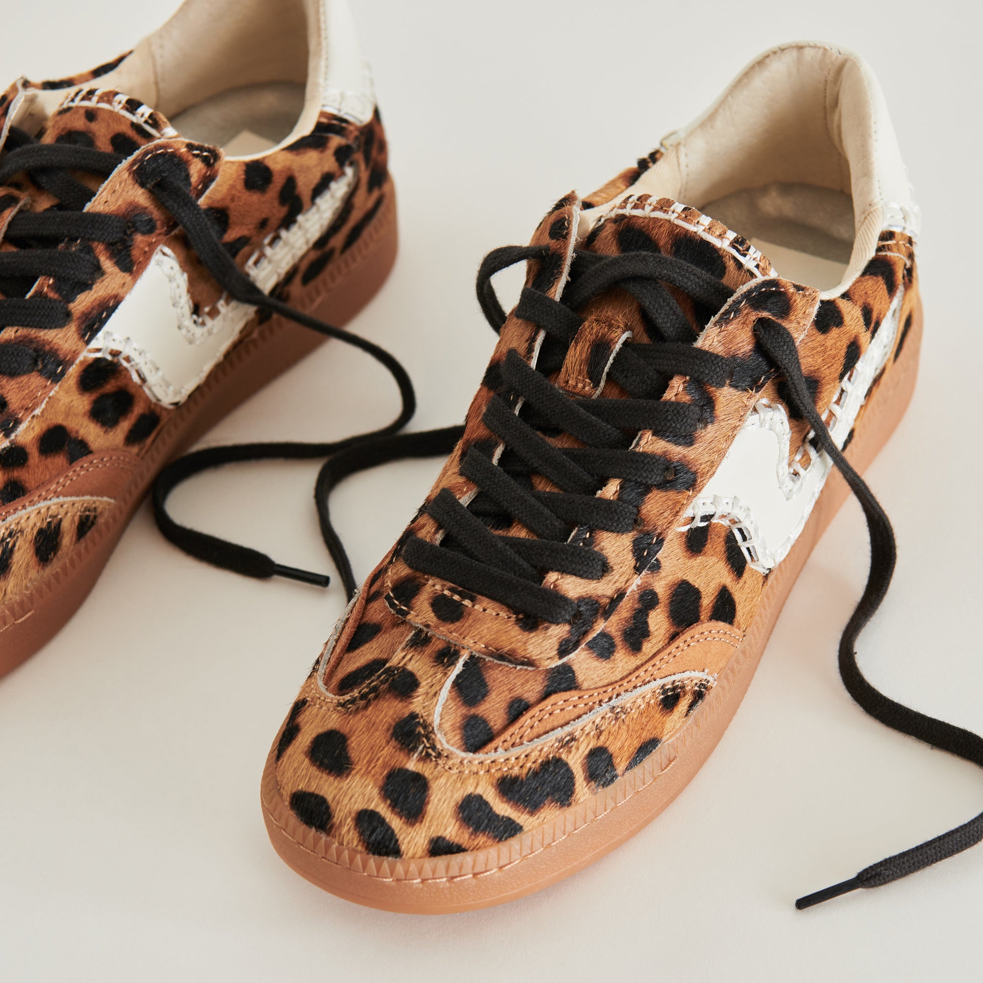 NOTICE STITCH SNEAKERS DK LEOPARD CALF HAIR - Image 4