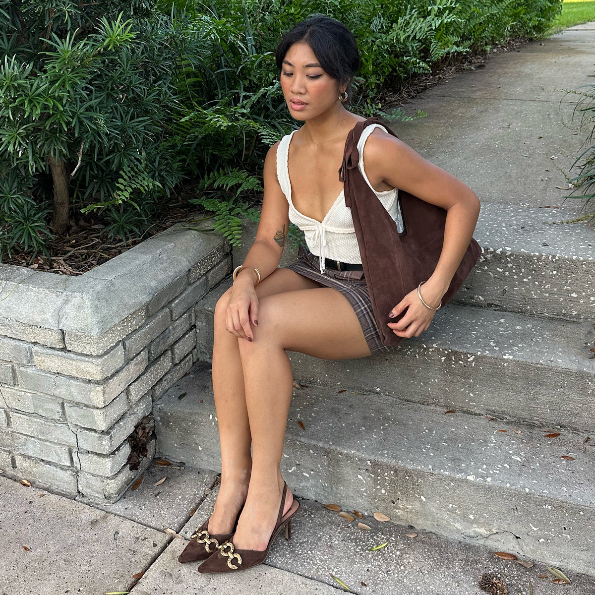 MARIE TOTE CHOCOLATE SUEDE - Image 9