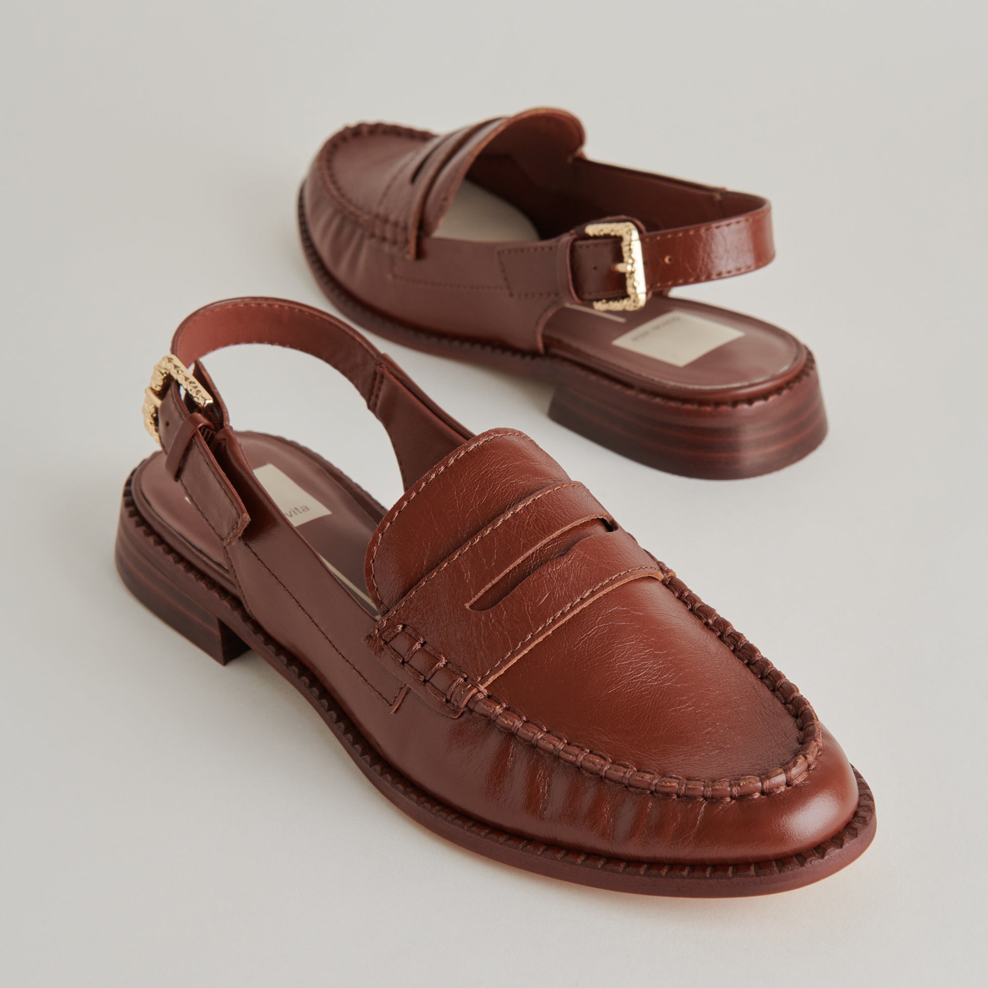 HARDI LOAFERS BROWN CRINKLE PATENT - re:vita - Image 3