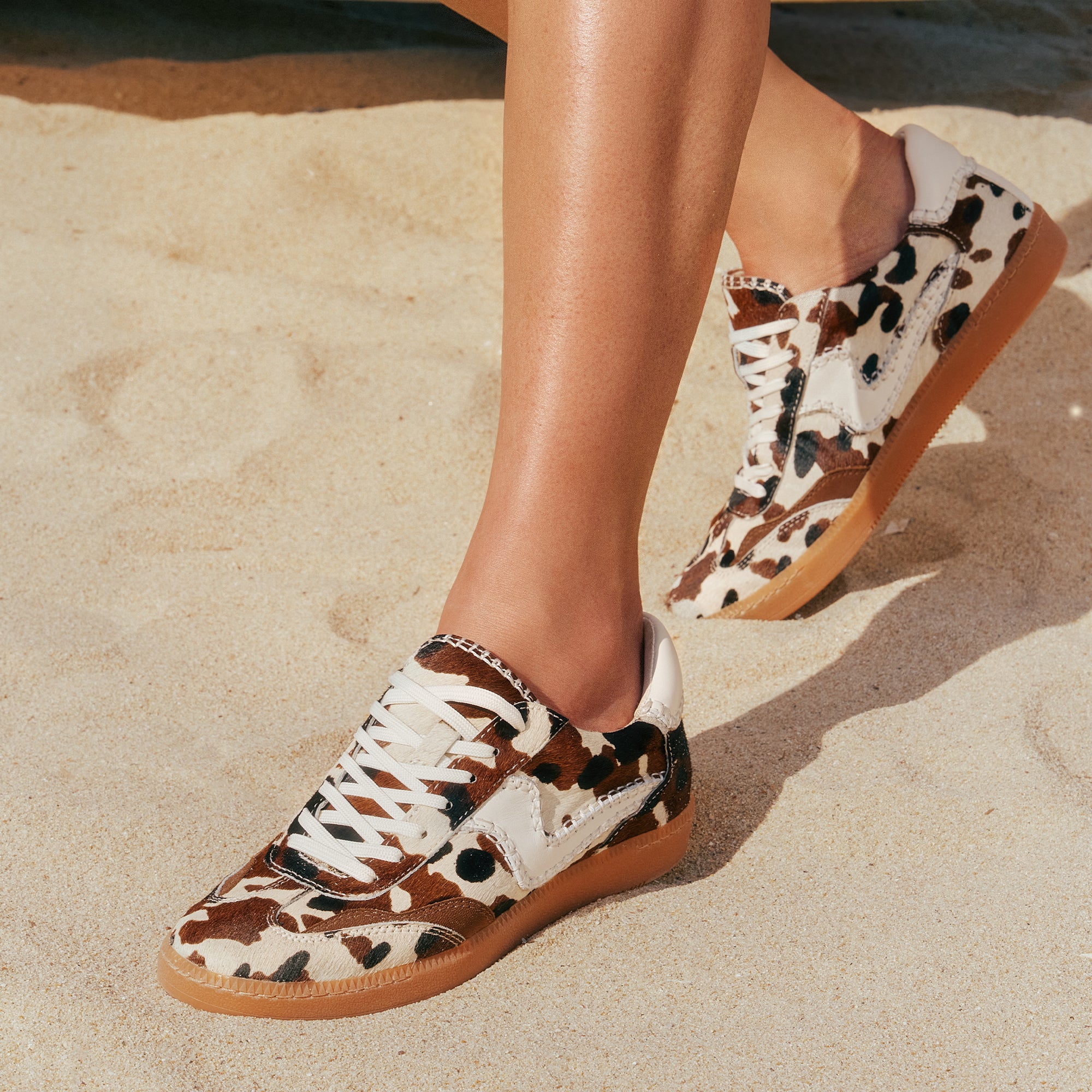 NOTICE STITCH SNEAKERS COCOA TAURUS CALF HAIR - Image 2