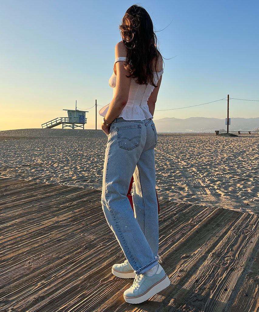 TIGER SNEAKERS LIGHT BLUE DENIM - Image 2