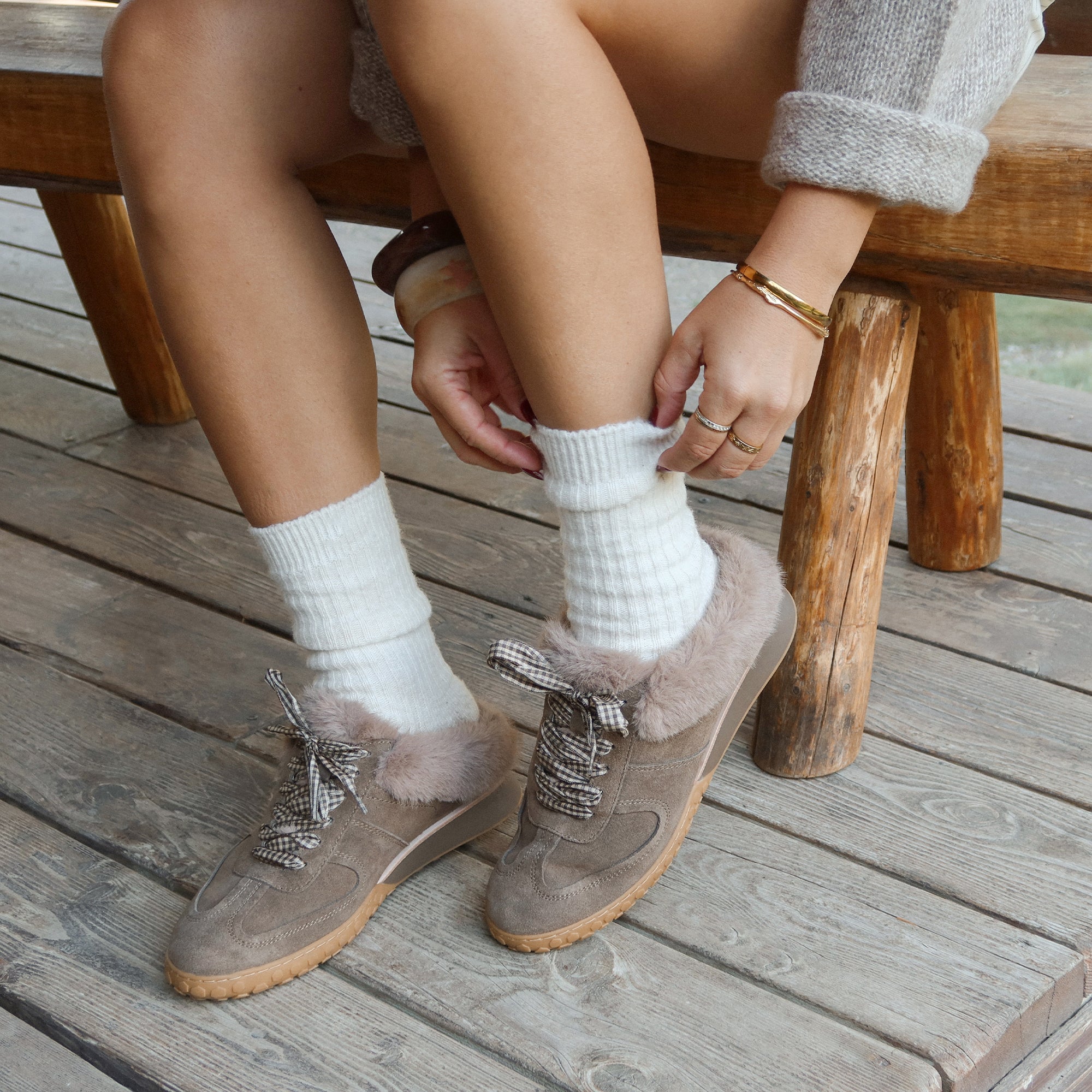 IZZEY PLUSH SNEAKERS OLIVE SUEDE - Image 6