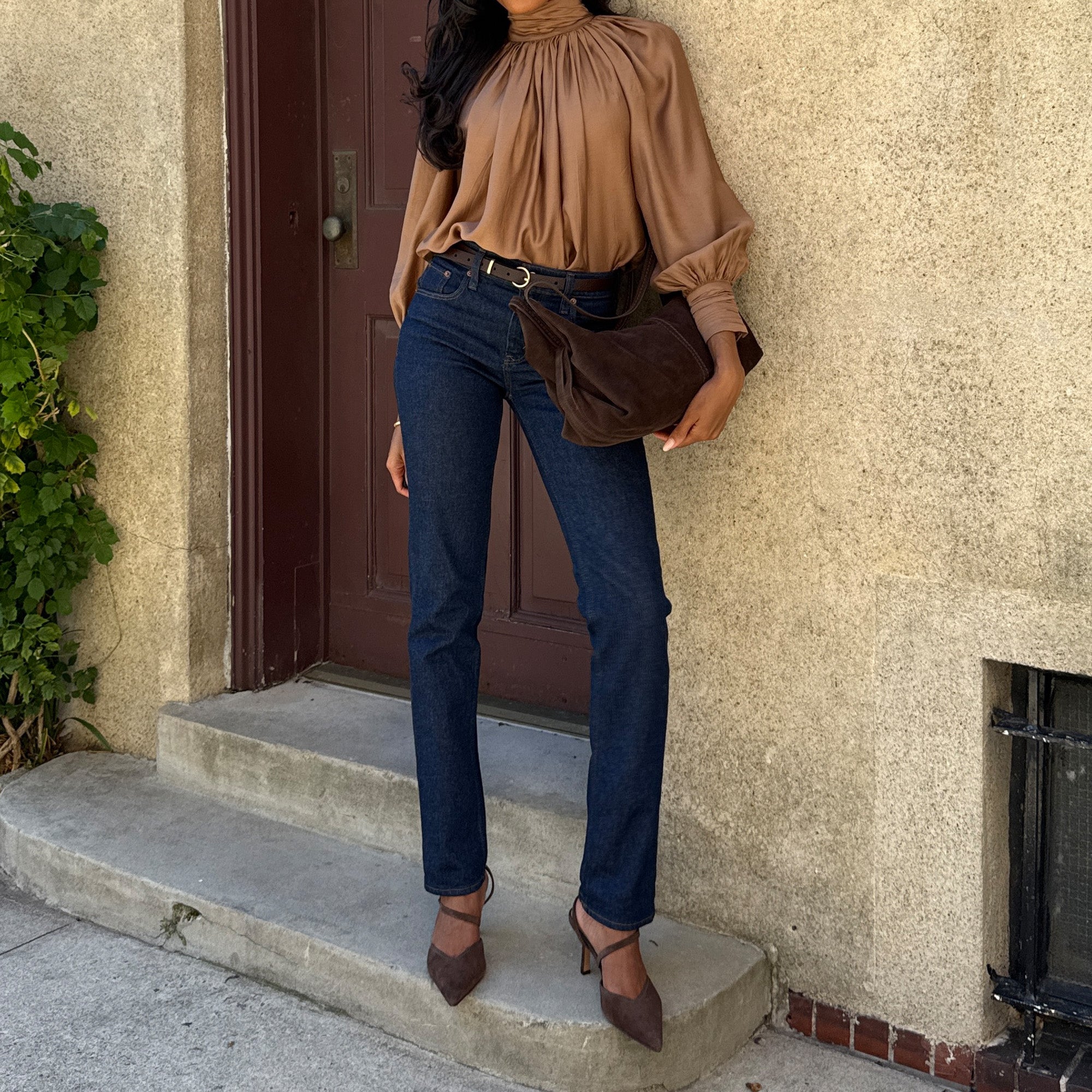 KAMRA HEELS DK BROWN SUEDE - Image 2