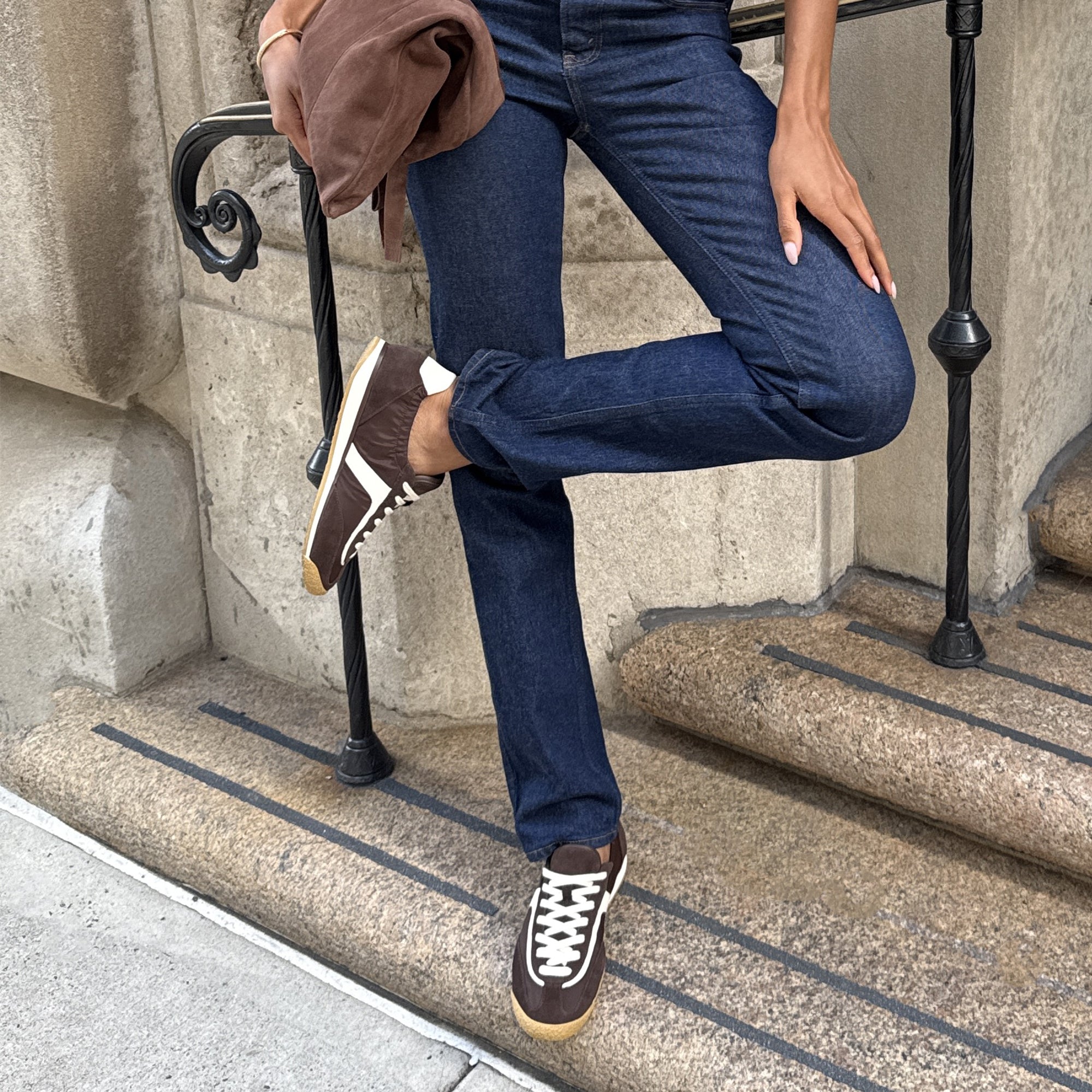 SARIYA SNEAKERS DK BROWN NYLON - Image 2